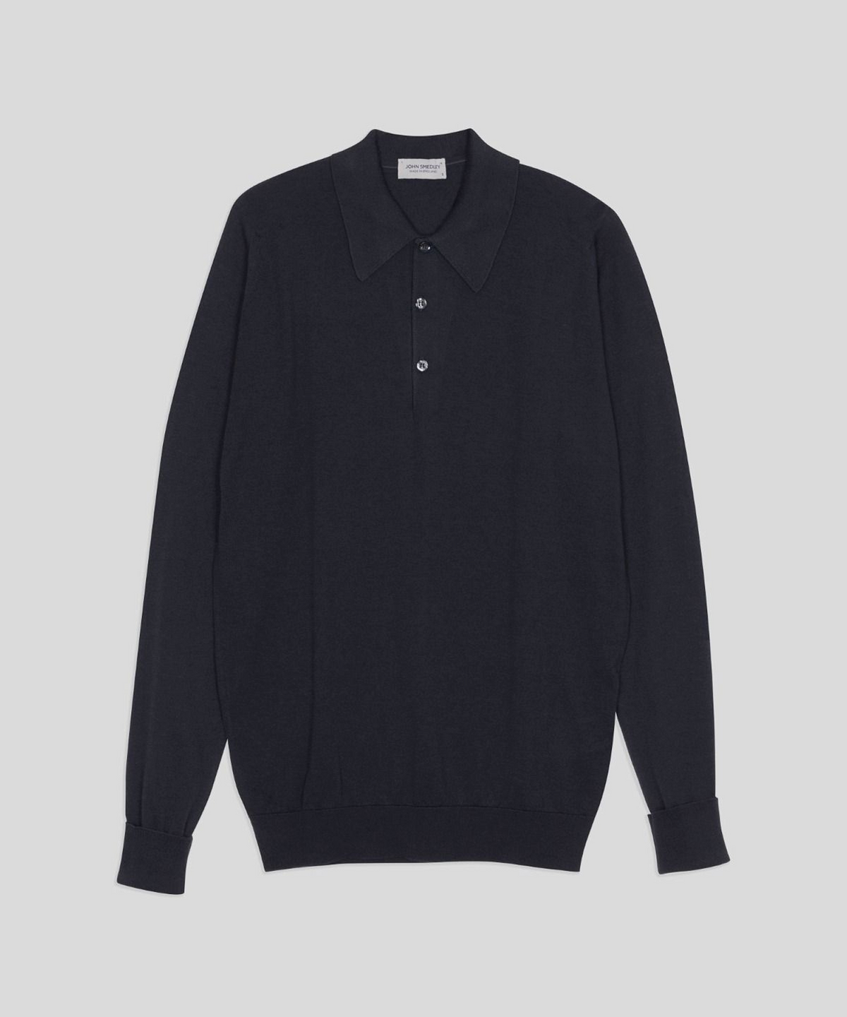 존 스메들리(JOHN SMEDLEY) FINCHLEY Sea Island Cotton Long Sleeve Polo Shirt Core 7 Colors