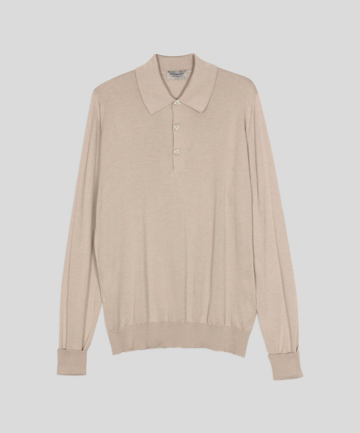 존 스메들리(JOHN SMEDLEY) FINCHLEY Sea Island Cotton Long Sleeve Polo Shirt Core 7 Colors