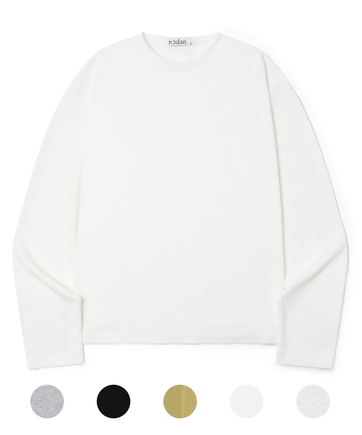 노든(NODEN) 와플 라운드 크롭 롱슬리브 - 5COLOR