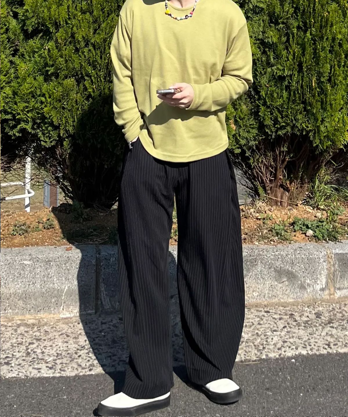 노든(NODEN) 와플 라운드 크롭 롱슬리브 - 5COLOR