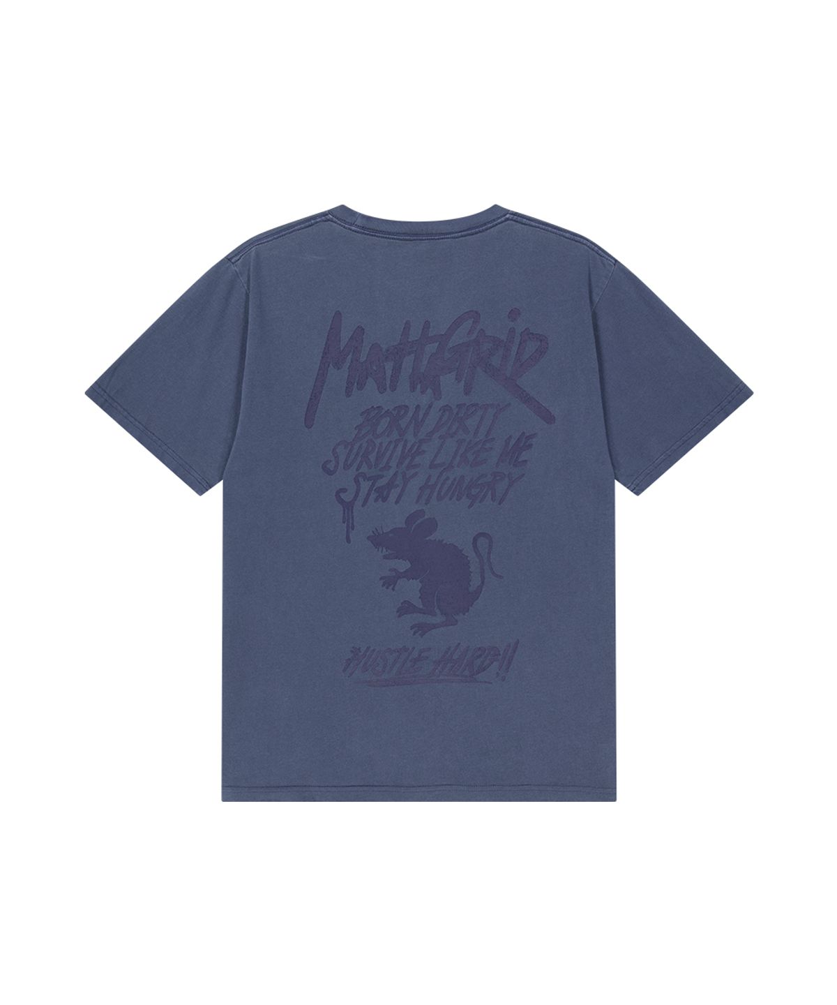 마하그리드(MAHAGRID) PIGMENT RAT GRAFFITI LOGO TEE BLUE(MG2GMMT510A)