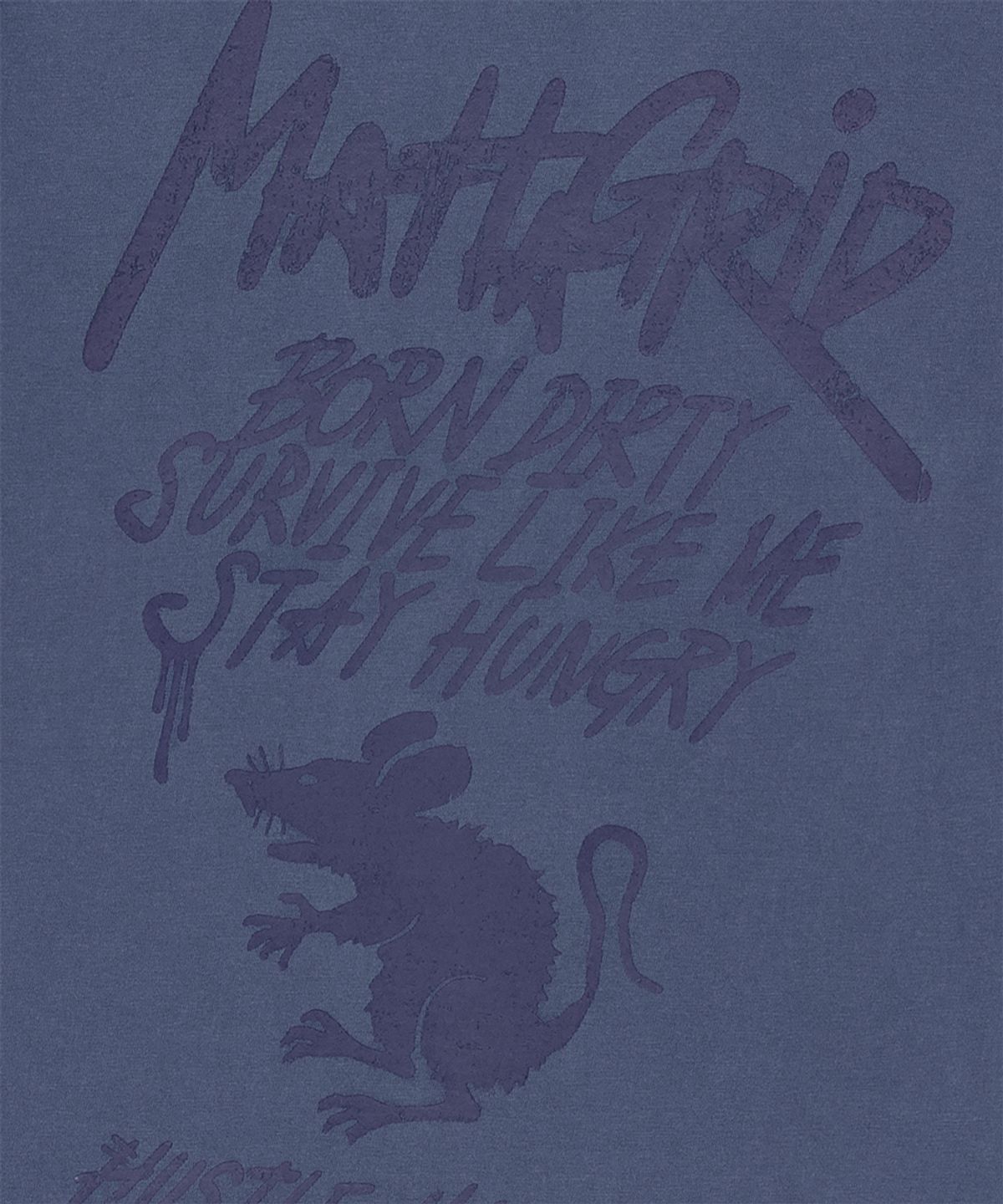 마하그리드(MAHAGRID) PIGMENT RAT GRAFFITI LOGO TEE BLUE(MG2GMMT510A)