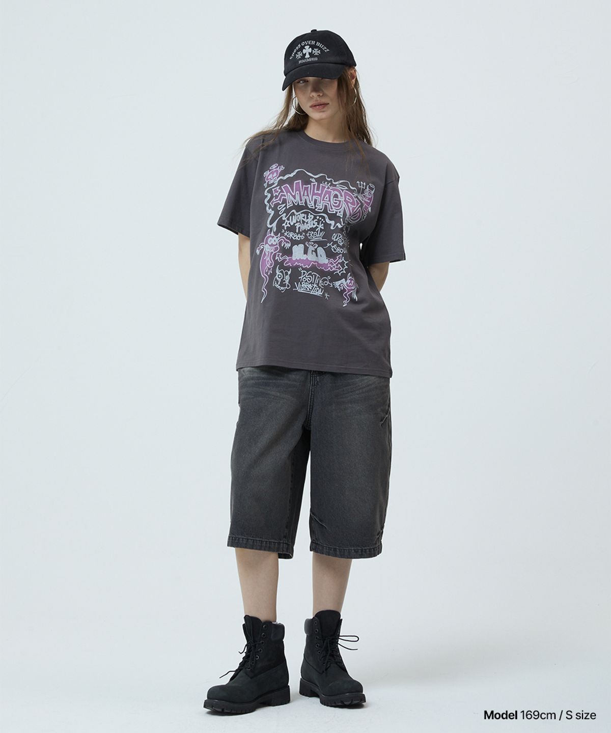 마하그리드(MAHAGRID) DEVILS DOODLE TEE CHARCOAL(MG2GMMT519A)