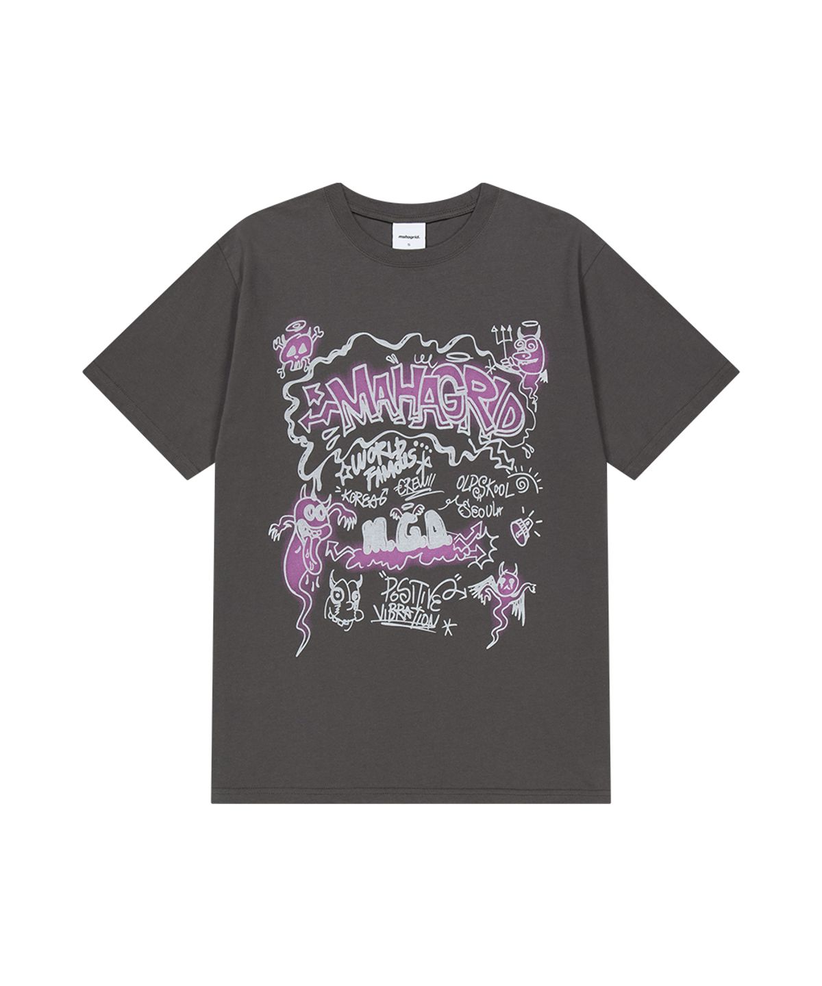 마하그리드(MAHAGRID) DEVILS DOODLE TEE CHARCOAL(MG2GMMT519A)