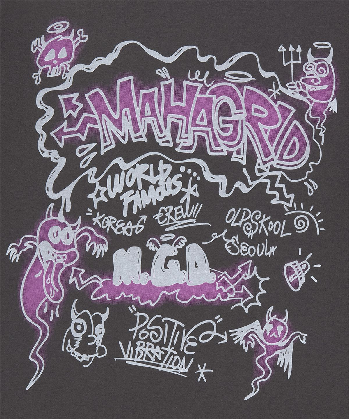 마하그리드(MAHAGRID) DEVILS DOODLE TEE CHARCOAL(MG2GMMT519A)