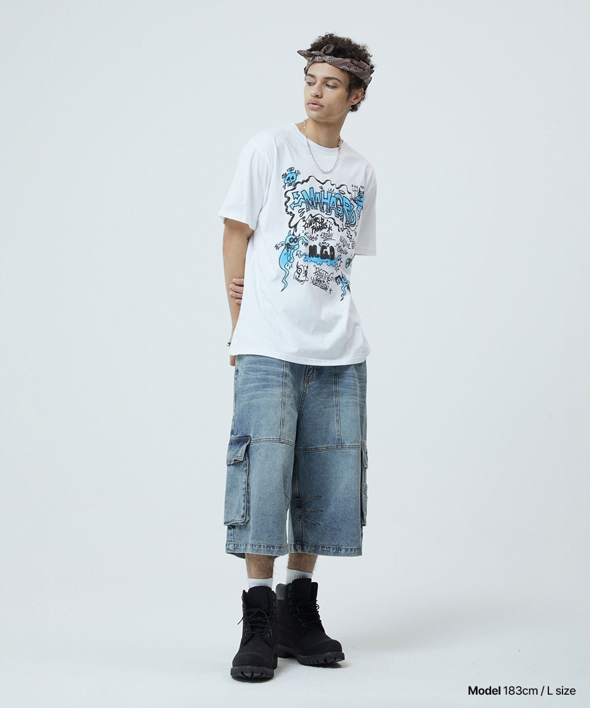 마하그리드(MAHAGRID) DEVILS DOODLE TEE WHITE(MG2GMMT519A)