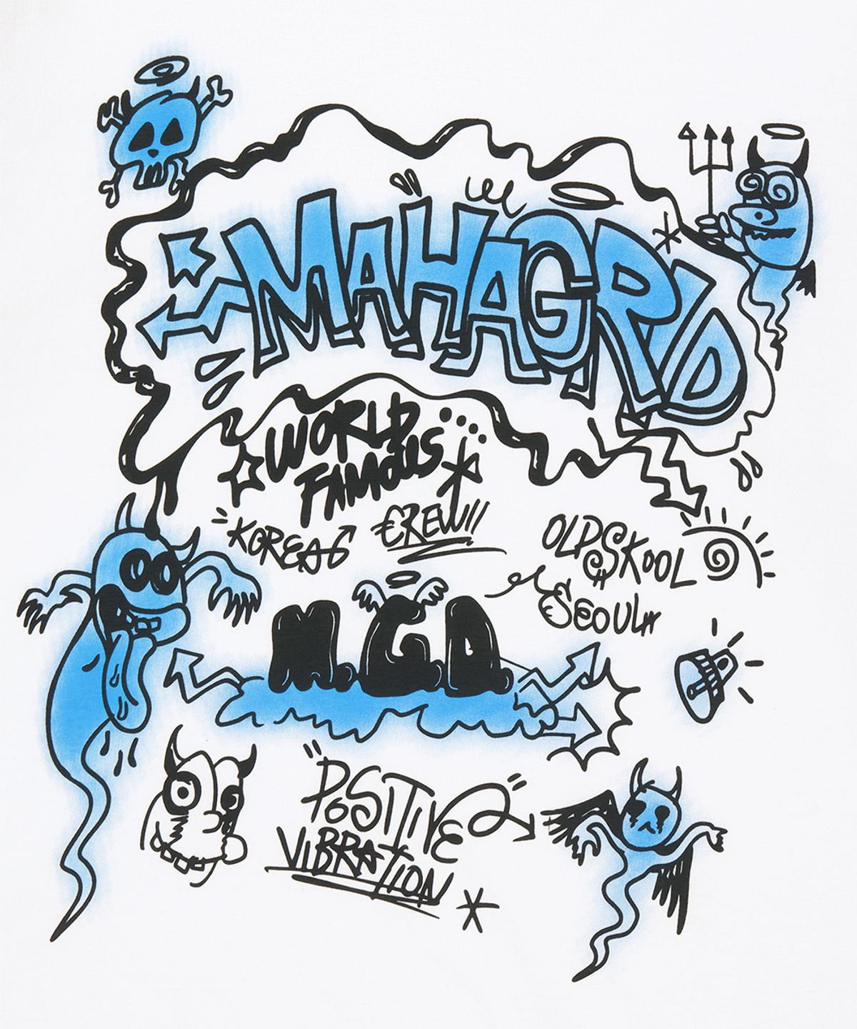 마하그리드(MAHAGRID) DEVILS DOODLE TEE WHITE(MG2GMMT519A)