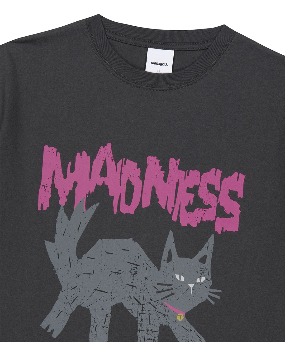 마하그리드(MAHAGRID) MADNESS CAT TEE CHARCOAL(MG2GMMT521A)