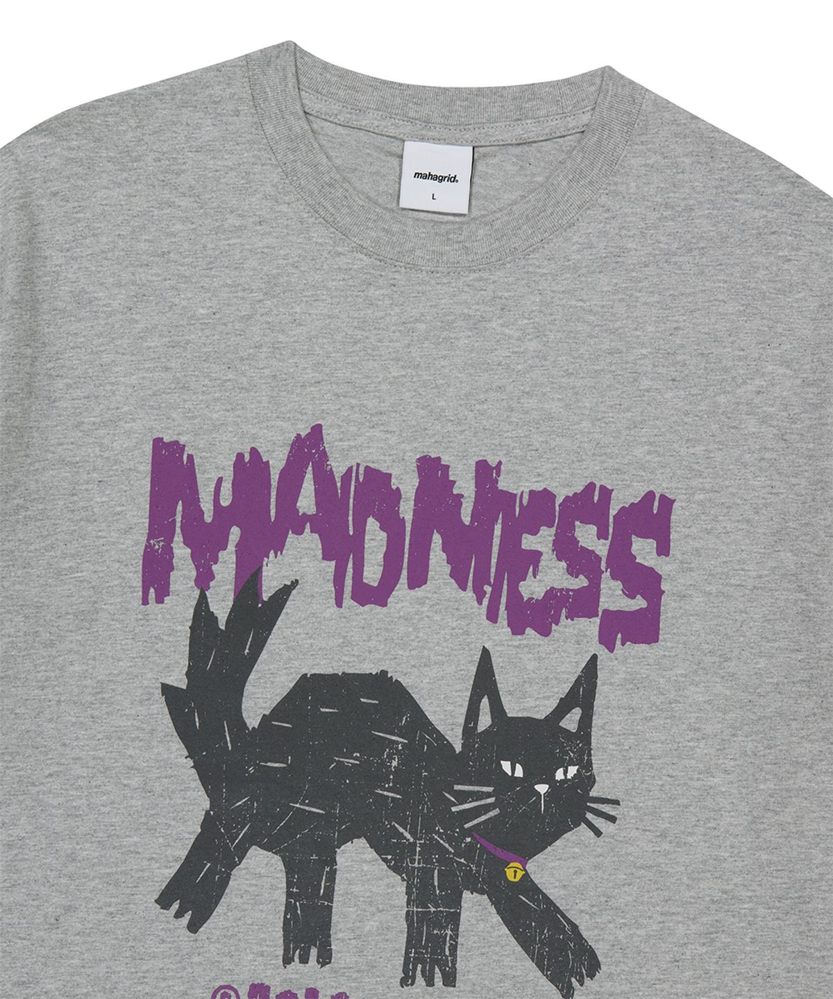 마하그리드(MAHAGRID) MADNESS CAT TEE GREY(MG2GMMT521A)