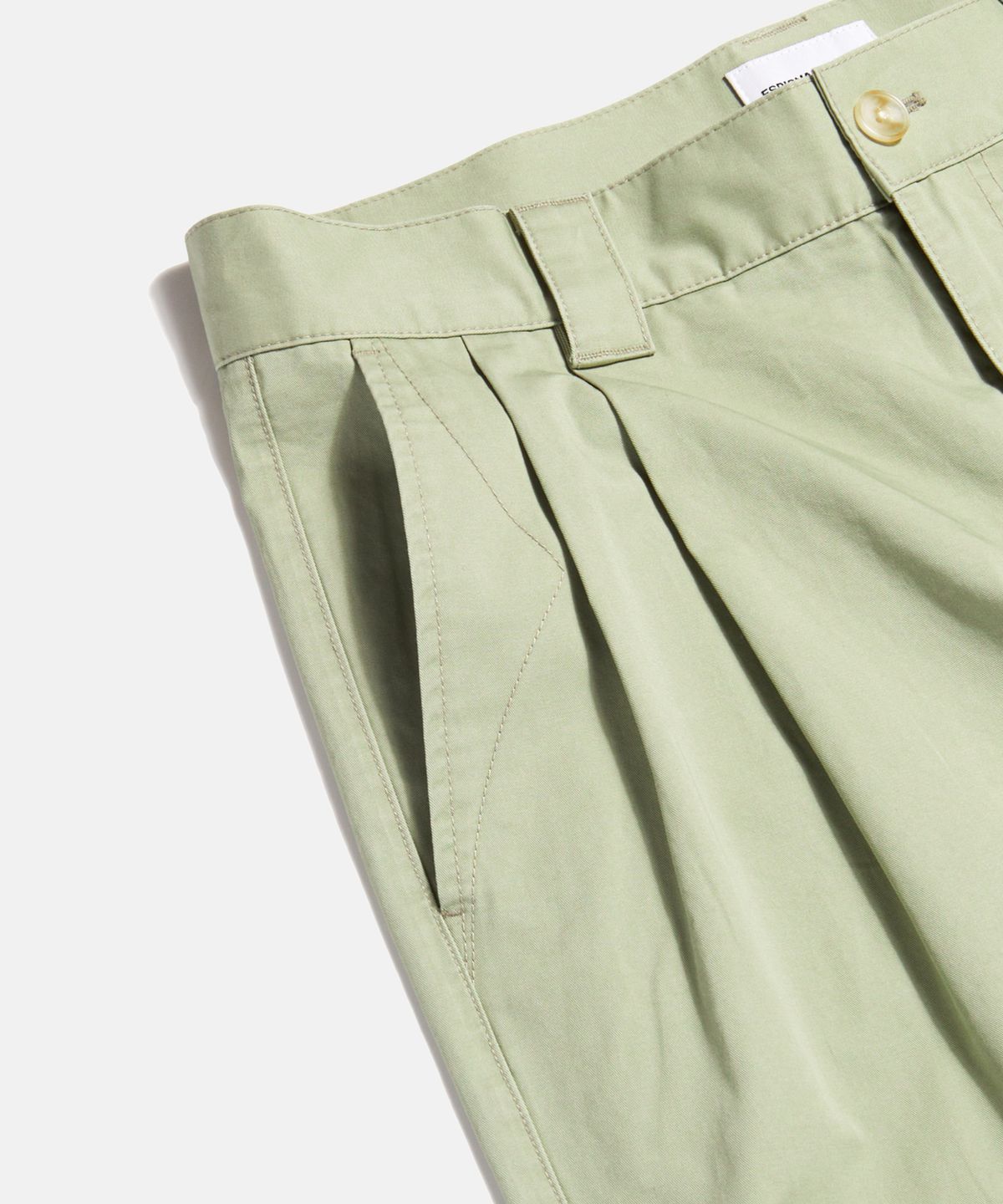 에스피오나지(ESPIONAGE) 2 Pleats Light Chino Pants Khaki Beige
