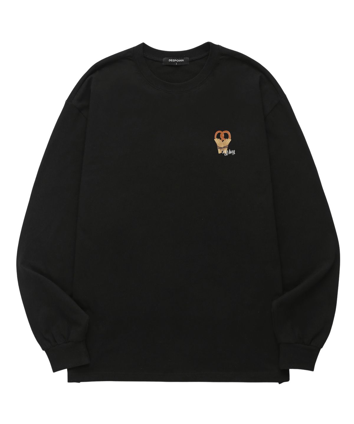 위씨(WISSY) MINI FRESHLY BAKED 긴팔 티셔츠 (WLS035) 블랙