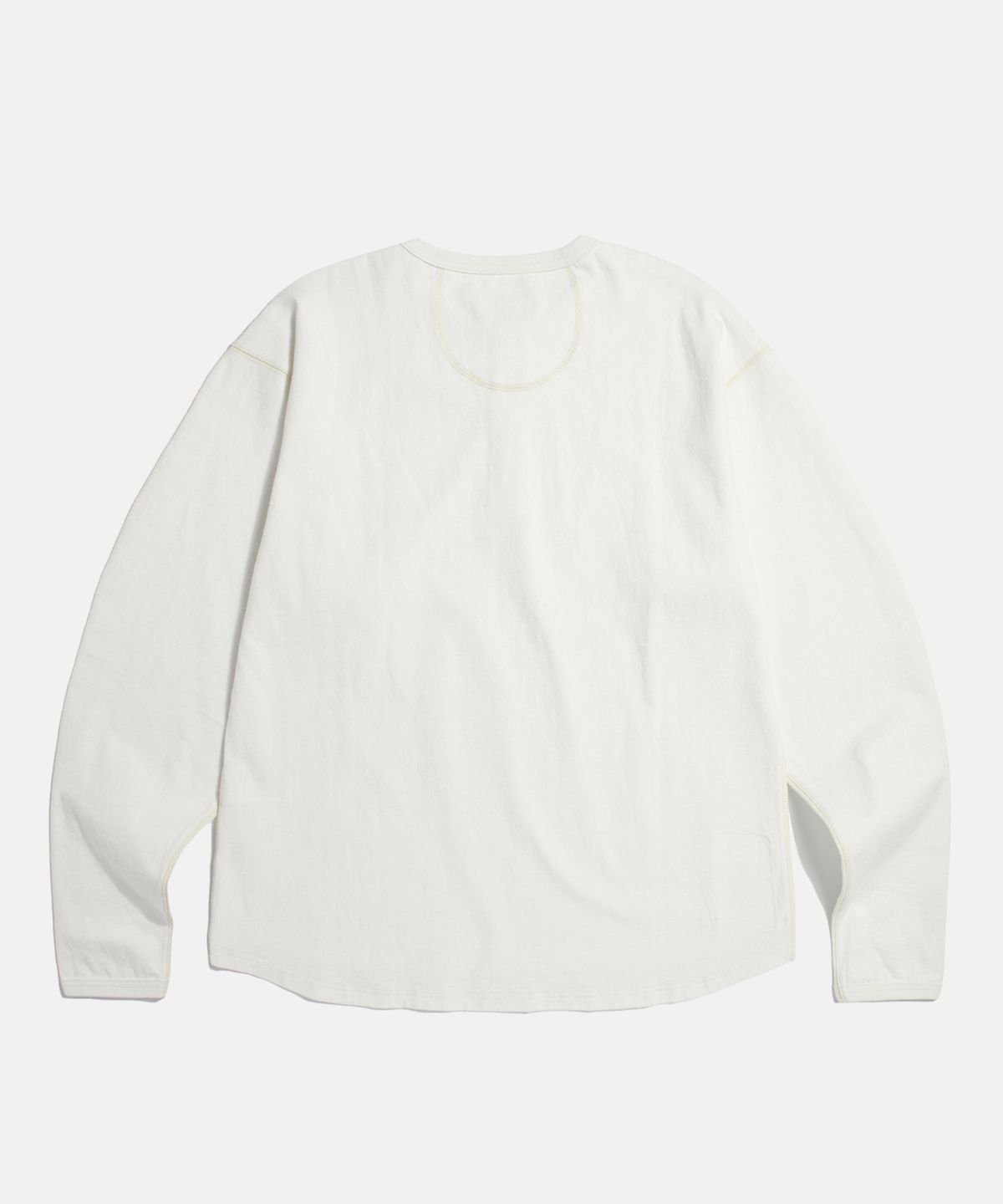 에스피오나지(ESPIONAGE) Henley Neck Pocket L/S Tee Off White