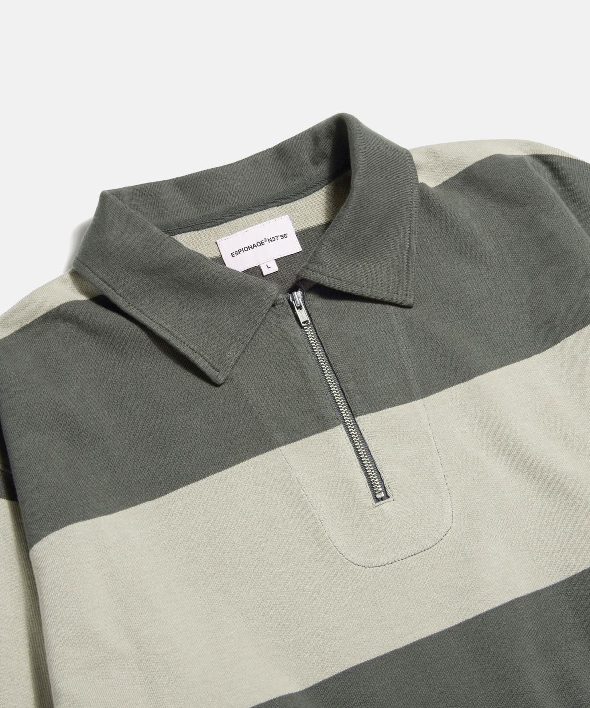 에스피오나지(ESPIONAGE) Big Border Rugby L/S Tee Grey