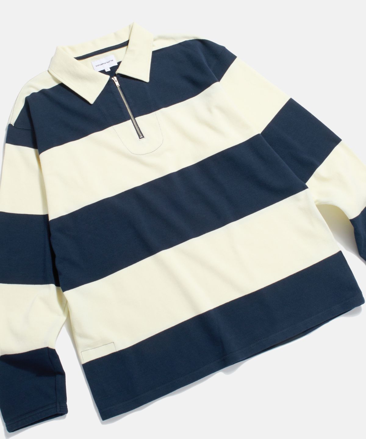 에스피오나지(ESPIONAGE) Big Border Rugby L/S Tee Navy