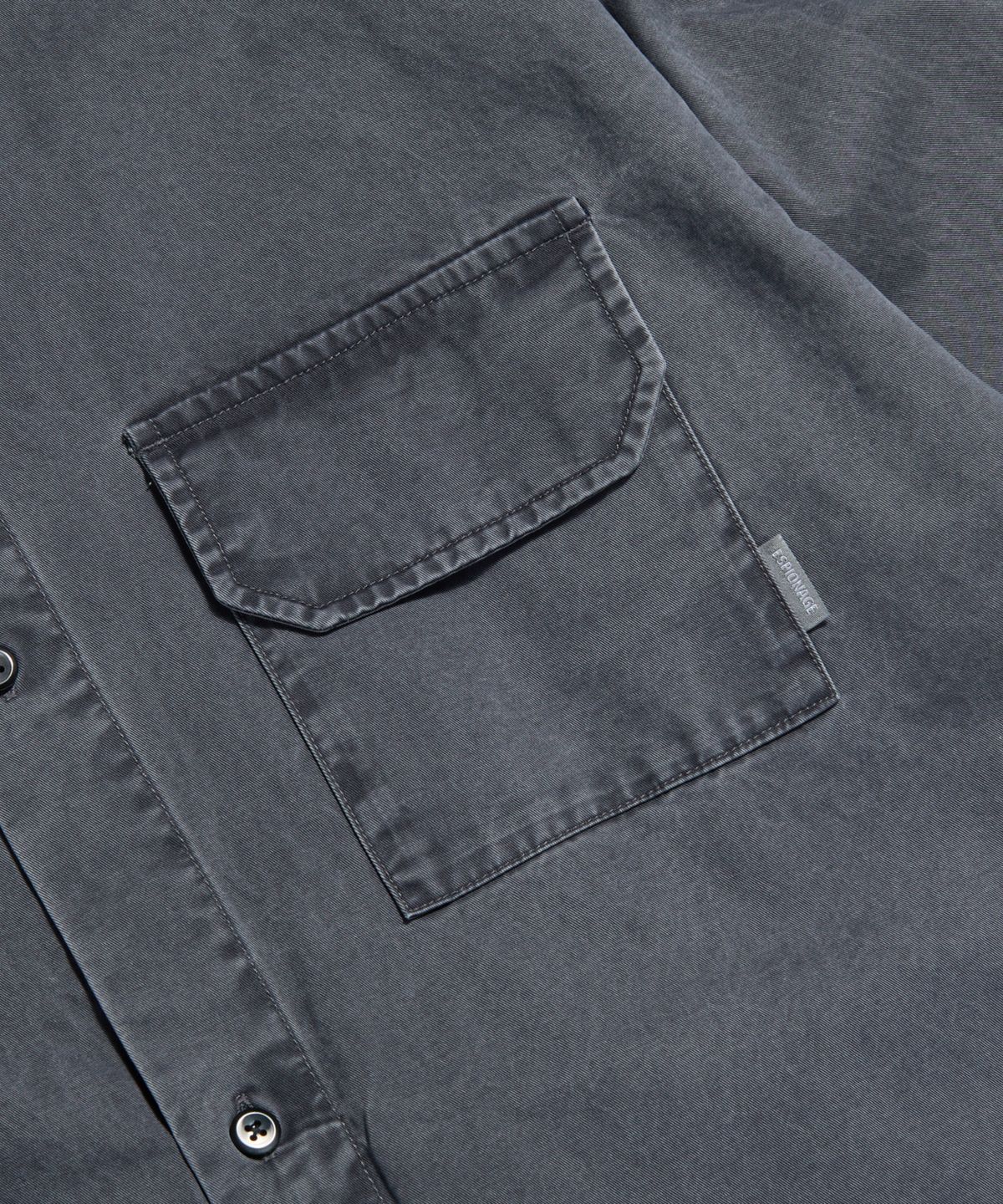 에스피오나지(ESPIONAGE) Washed Cotton Outer Shirt Charcoal