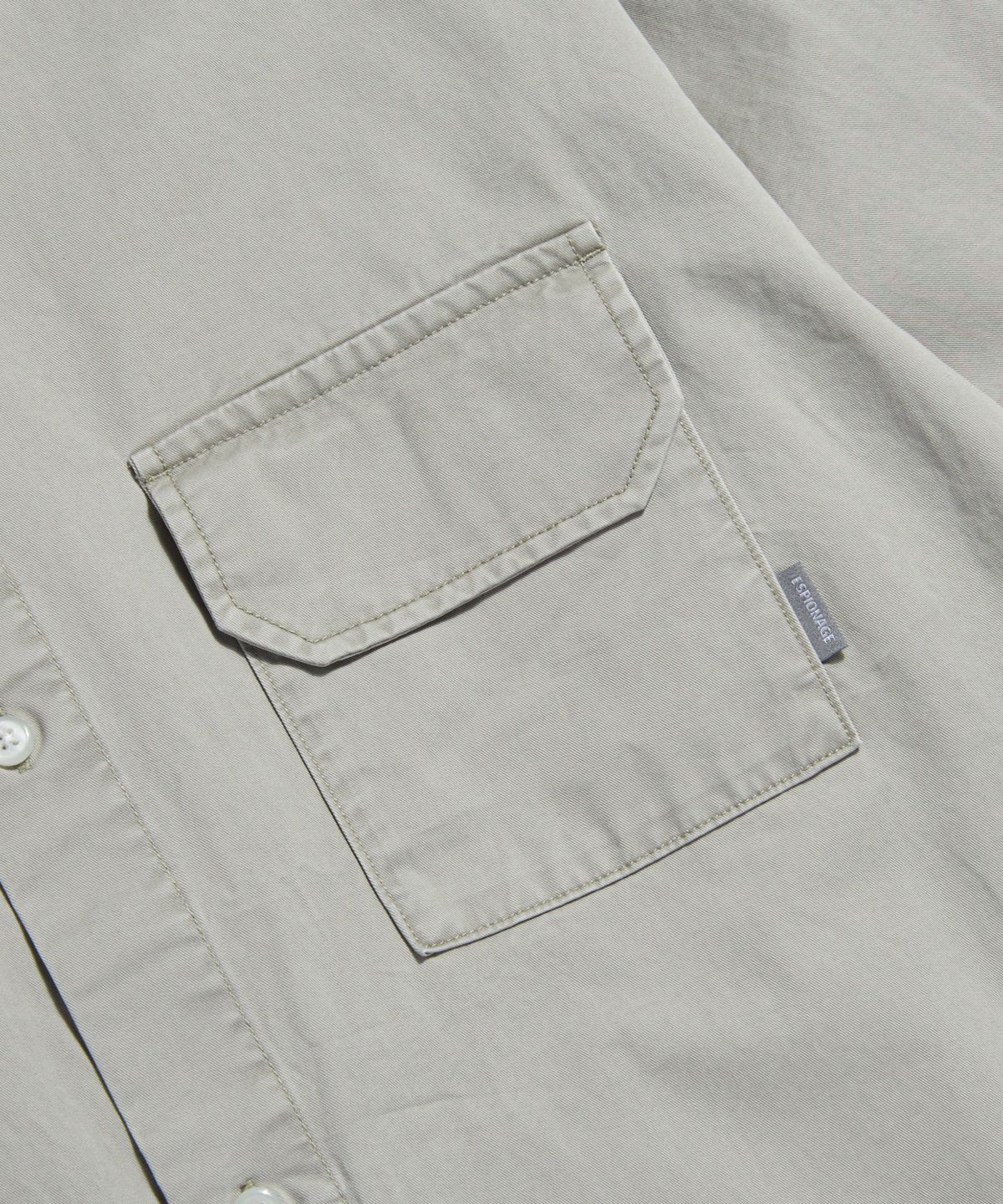 에스피오나지(ESPIONAGE) Washed Cotton Outer Shirt Grey