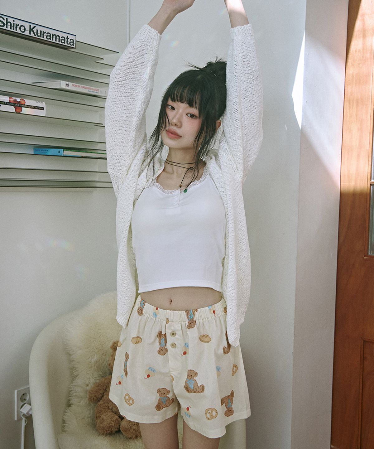주디앤(JUDYN) 베이비베어 파자마 쇼츠 팬츠