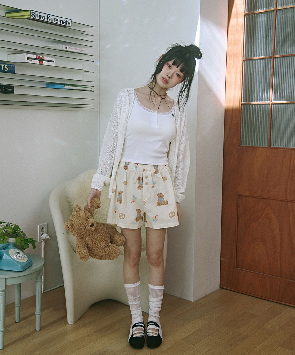 주디앤(JUDYN) 베이비베어 파자마 쇼츠 팬츠