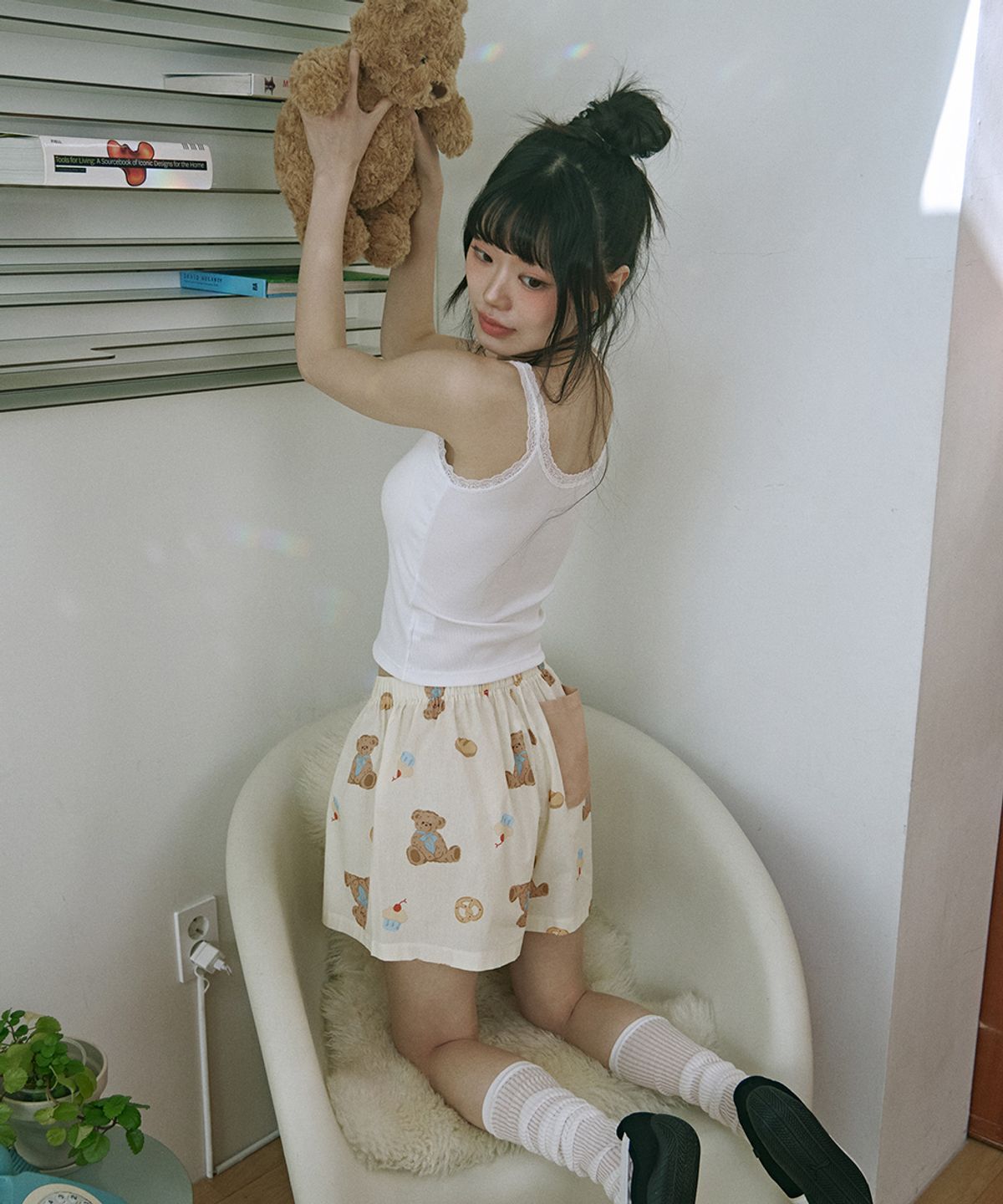 주디앤(JUDYN) 베이비베어 파자마 쇼츠 팬츠