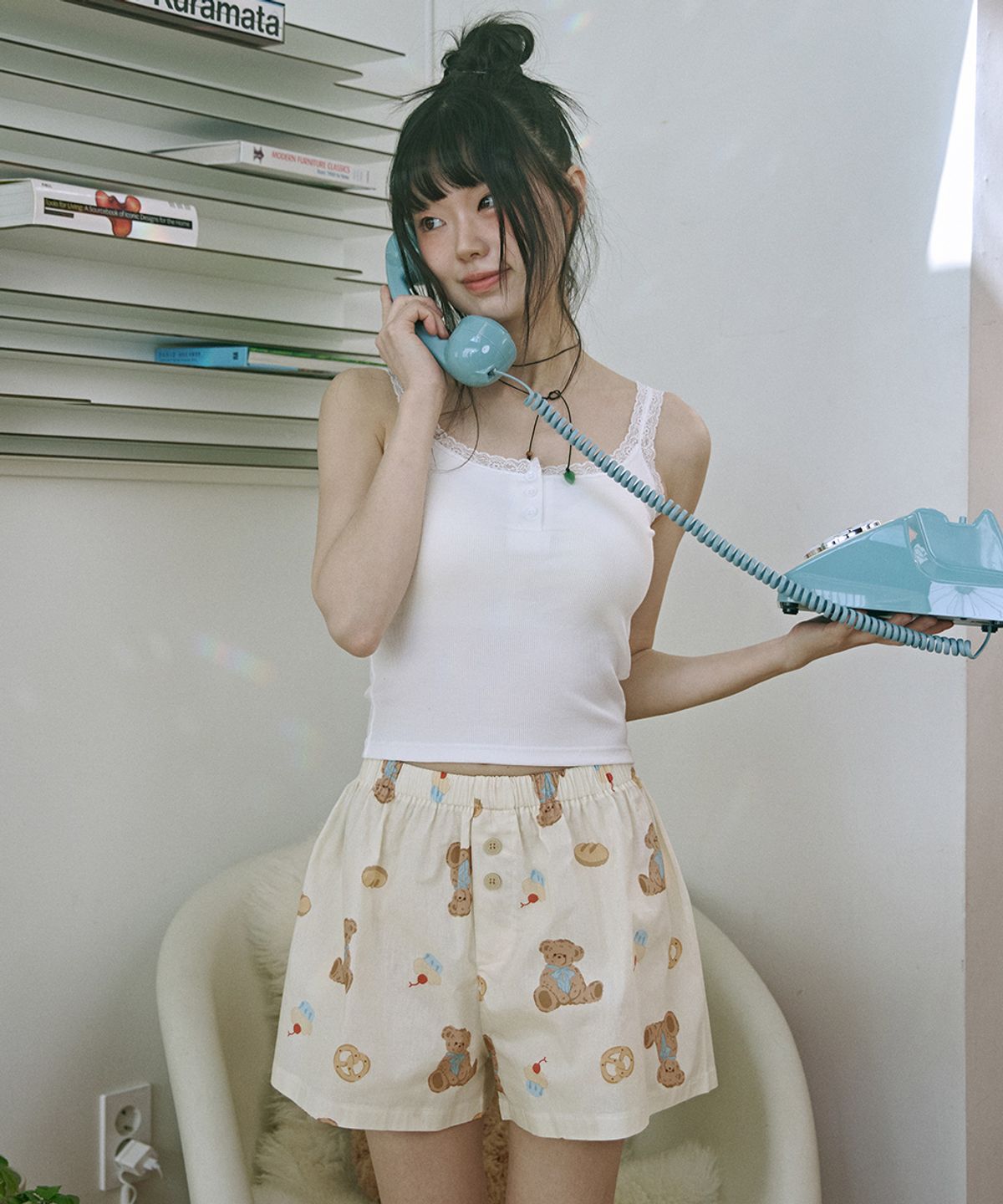주디앤(JUDYN) 베이비베어 파자마 쇼츠 팬츠