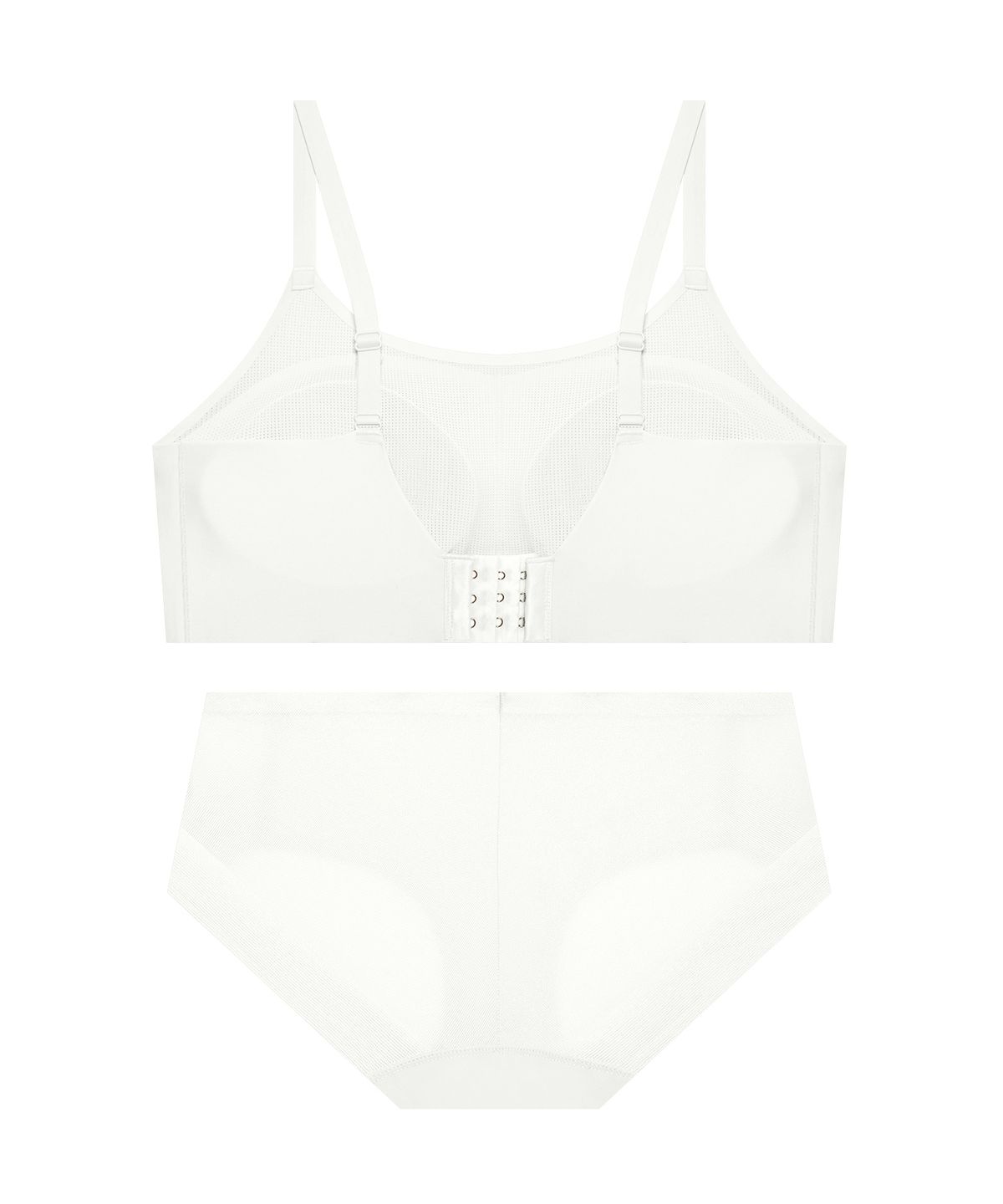 게스언더웨어(GUESS UNDERWEAR) 퓨징 스포츠 브라탑 팬티 세트 - 아이보리