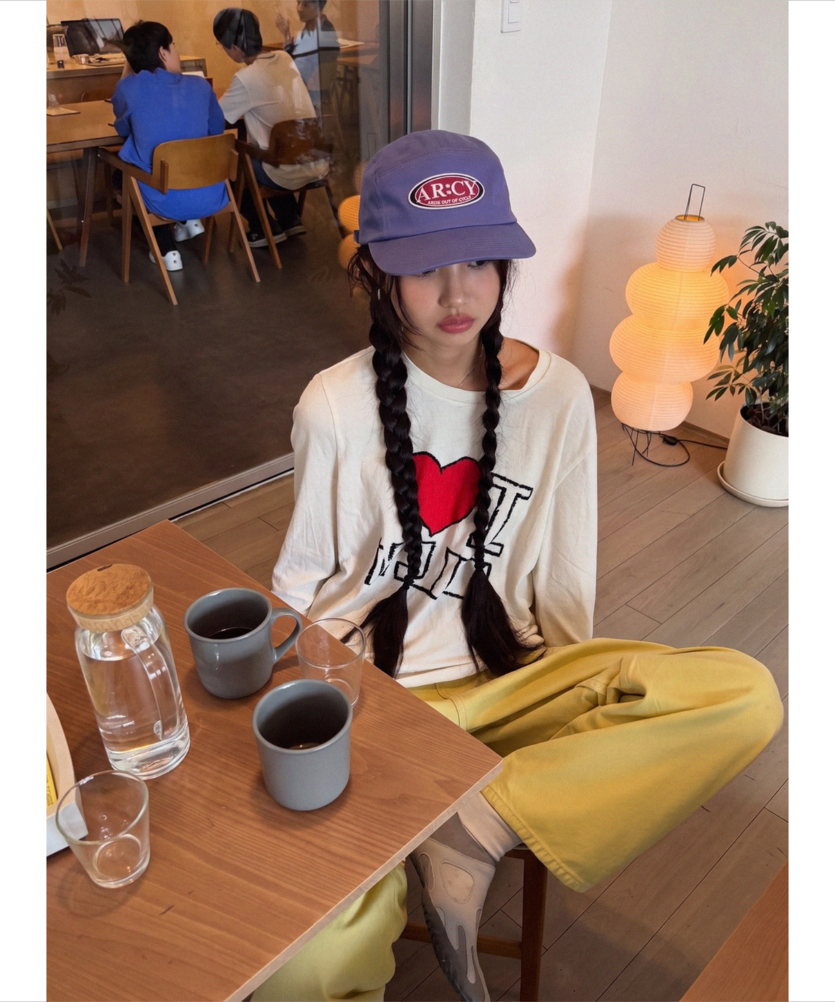 아르씨(ARCY) Arcy emblem 5panel cap [Lavender]