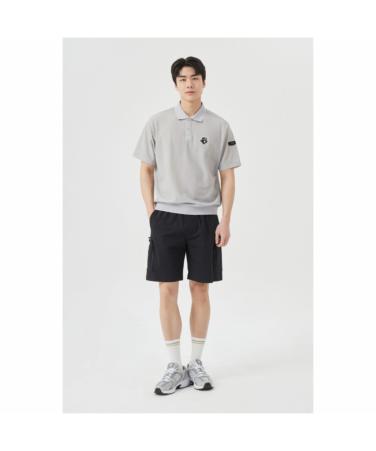 골든베어(GOLDEN BEAR) (M) Zipper Cargo Shorts G4PAM26241BKX