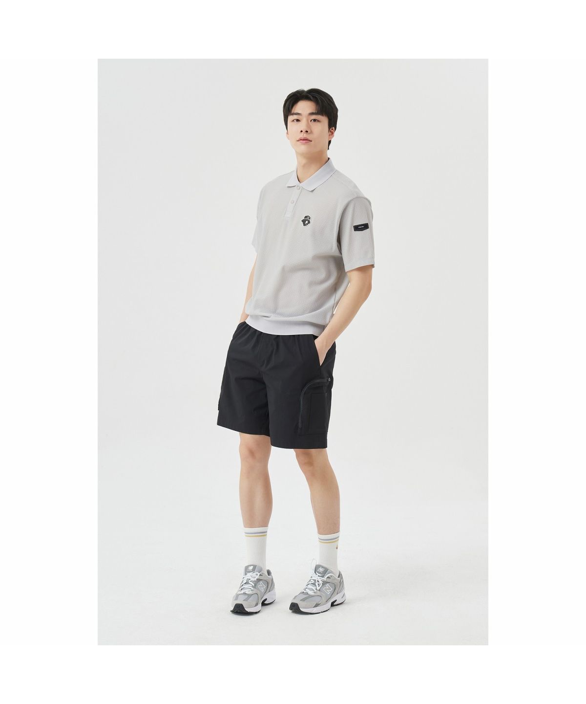 골든베어(GOLDEN BEAR) (M) Zipper Cargo Shorts G4PAM26241BKX