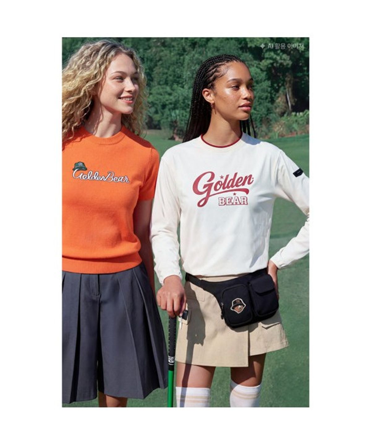 골든베어(GOLDEN BEAR) (W) Pocket Wrap Shorts G5PAM26311BEX