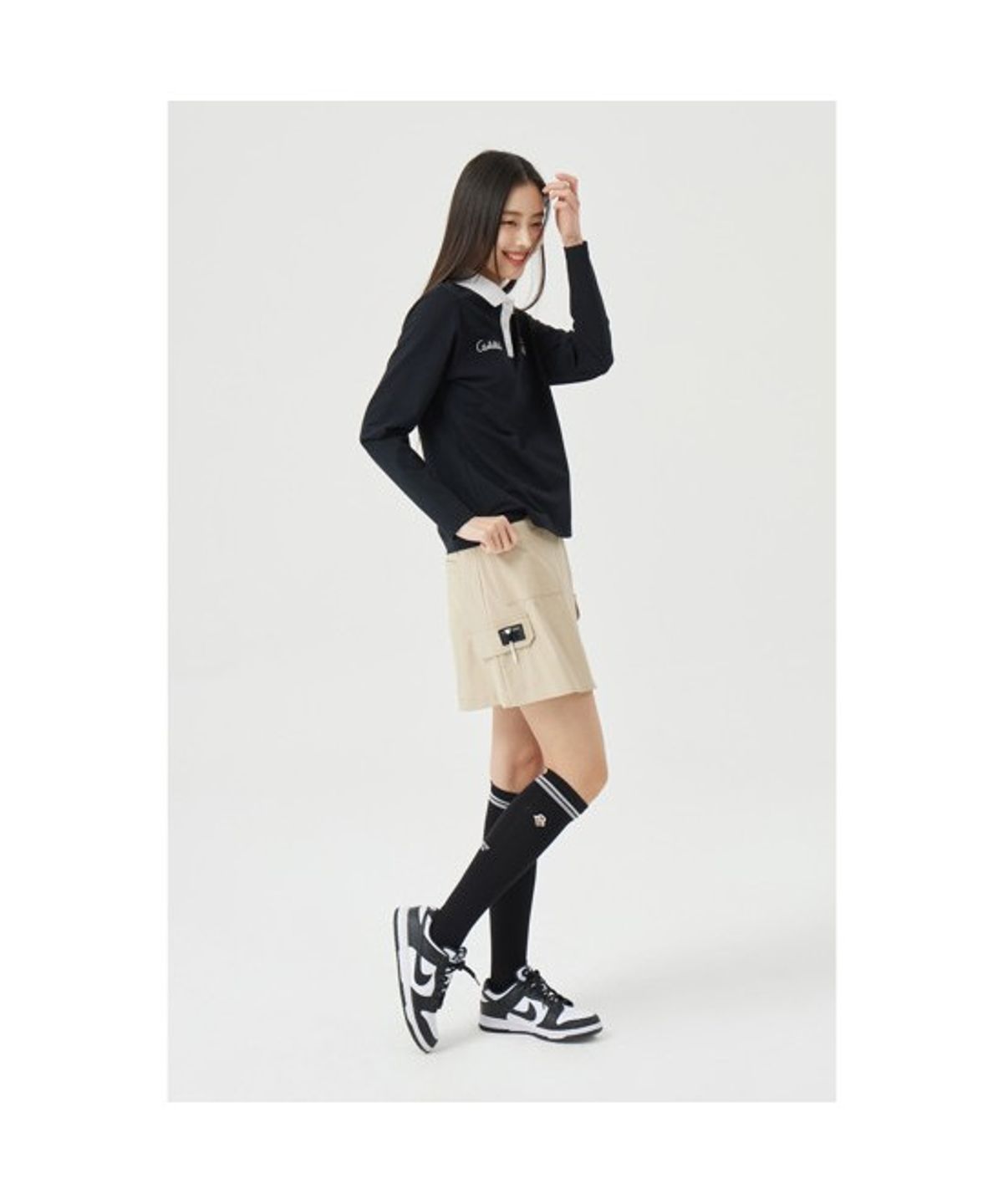 골든베어(GOLDEN BEAR) (W) Pocket Wrap Shorts G5PAM26311BEX
