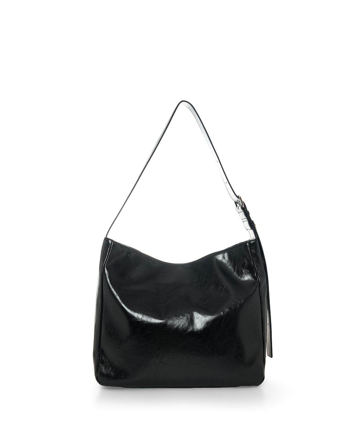 마뗑킴(MATIN KIM) MATIN EYELET POINT LAYERED BIG SHOULDER BAG IN BLACK