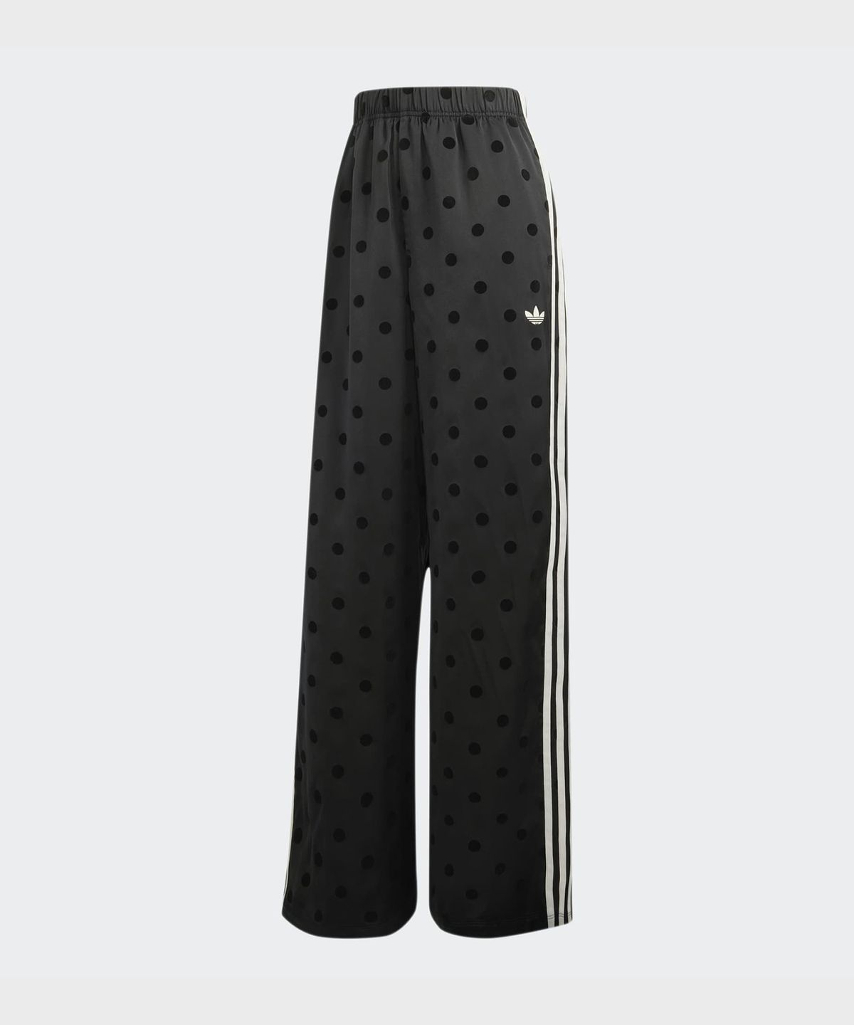 아디다스(ADIDAS) 새틴 폴카 닷 와이드 레그 팬츠 - 블랙 / KV1169