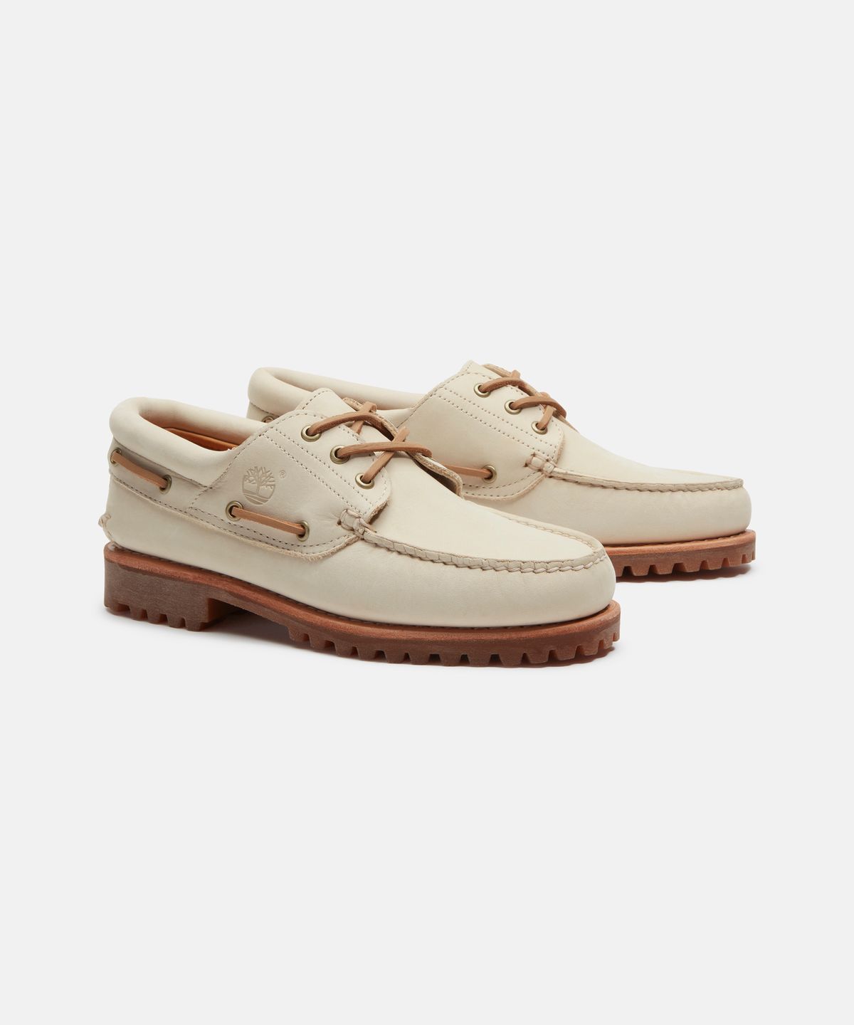 팀버랜드(TIMBERLAND) (남성) 어센틱 보트 슈즈 - 라이트 베이지 누벅 / A2PDQ-EN7