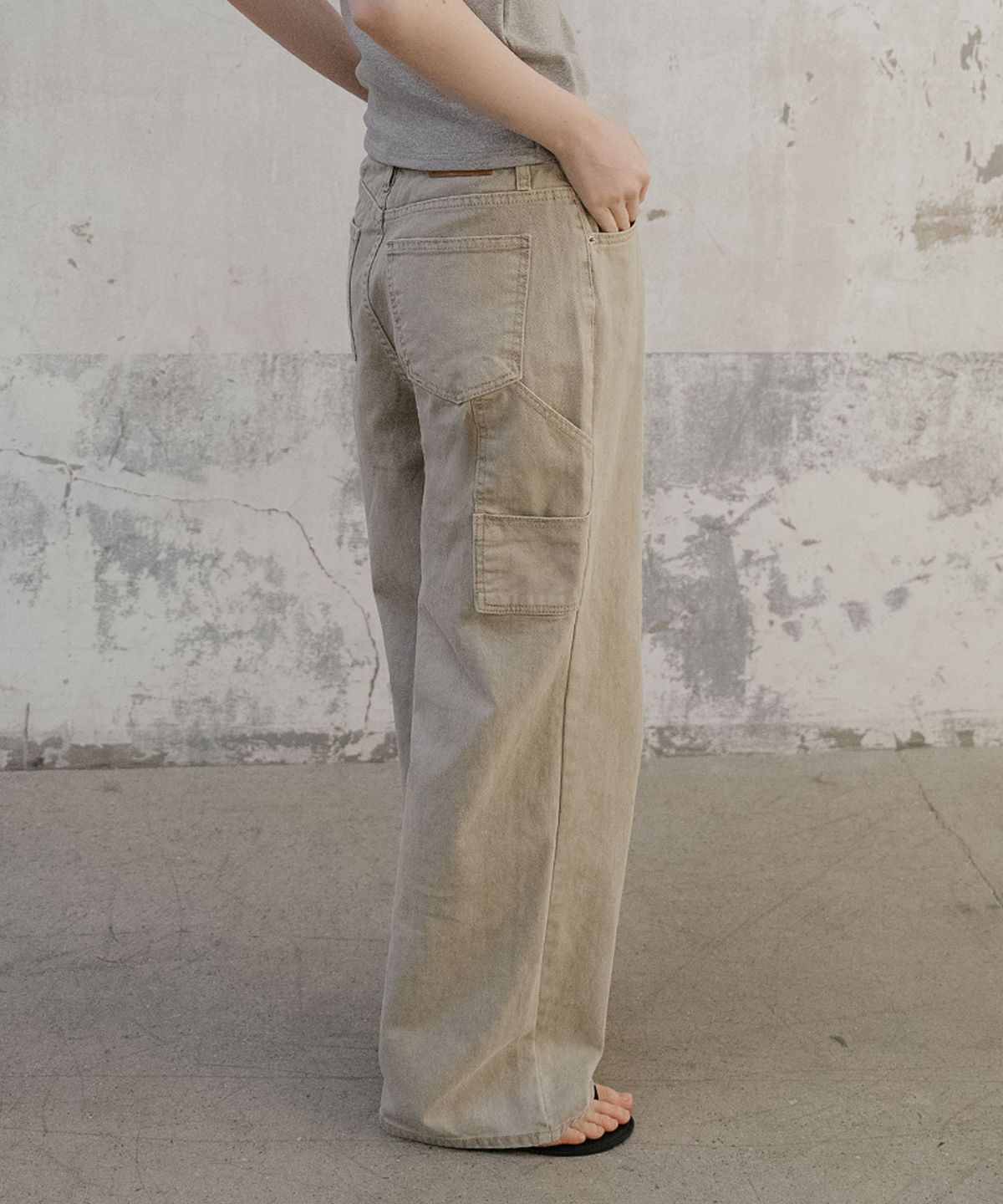 틸아이다이(TILL I DIE) Cargo dyeing denim pants [TISP06DP01]_Beige