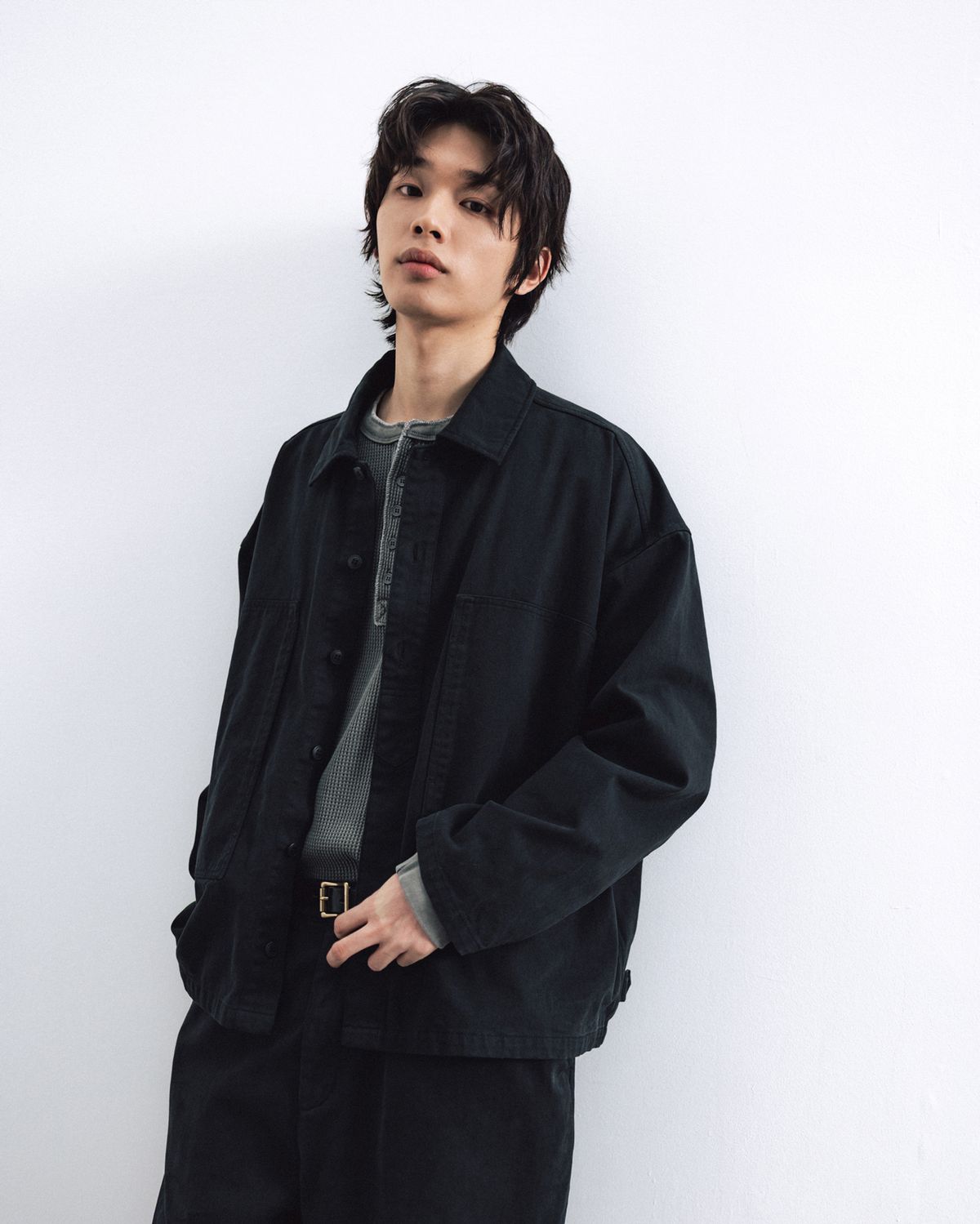 앵글런(ANGLAN) Proper Work Jacket - Black