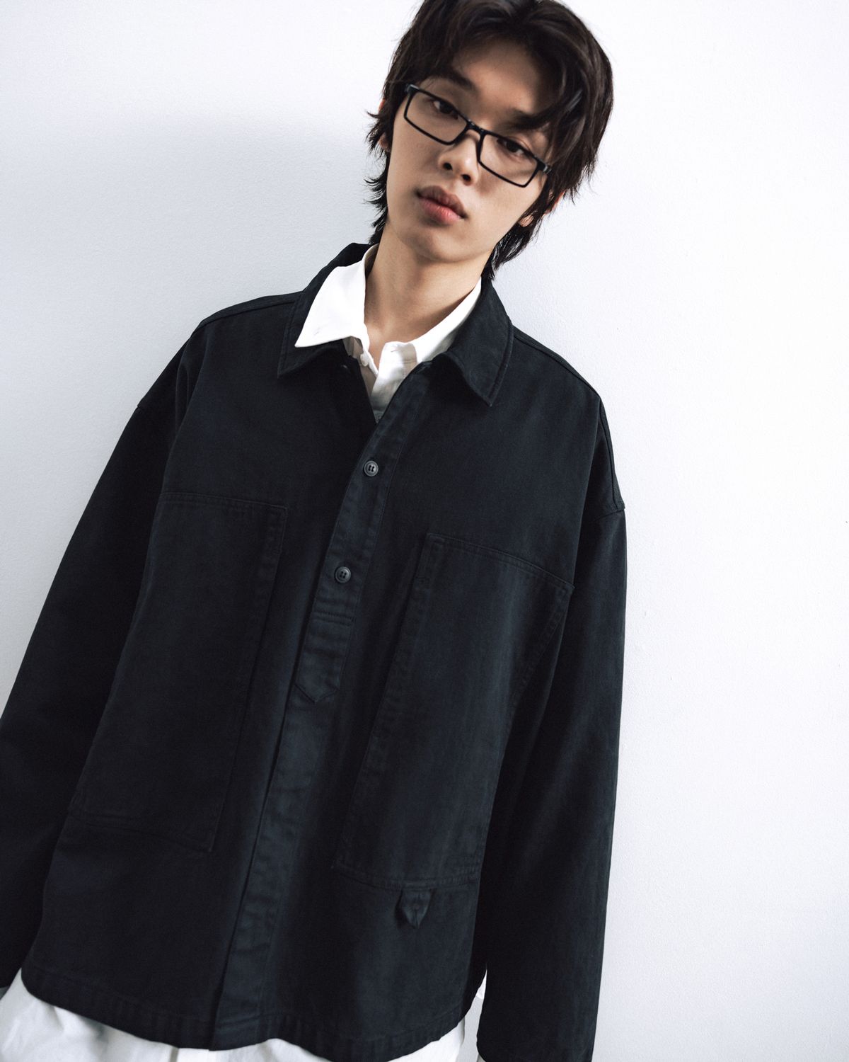 앵글런(ANGLAN) Proper Work Jacket - Black