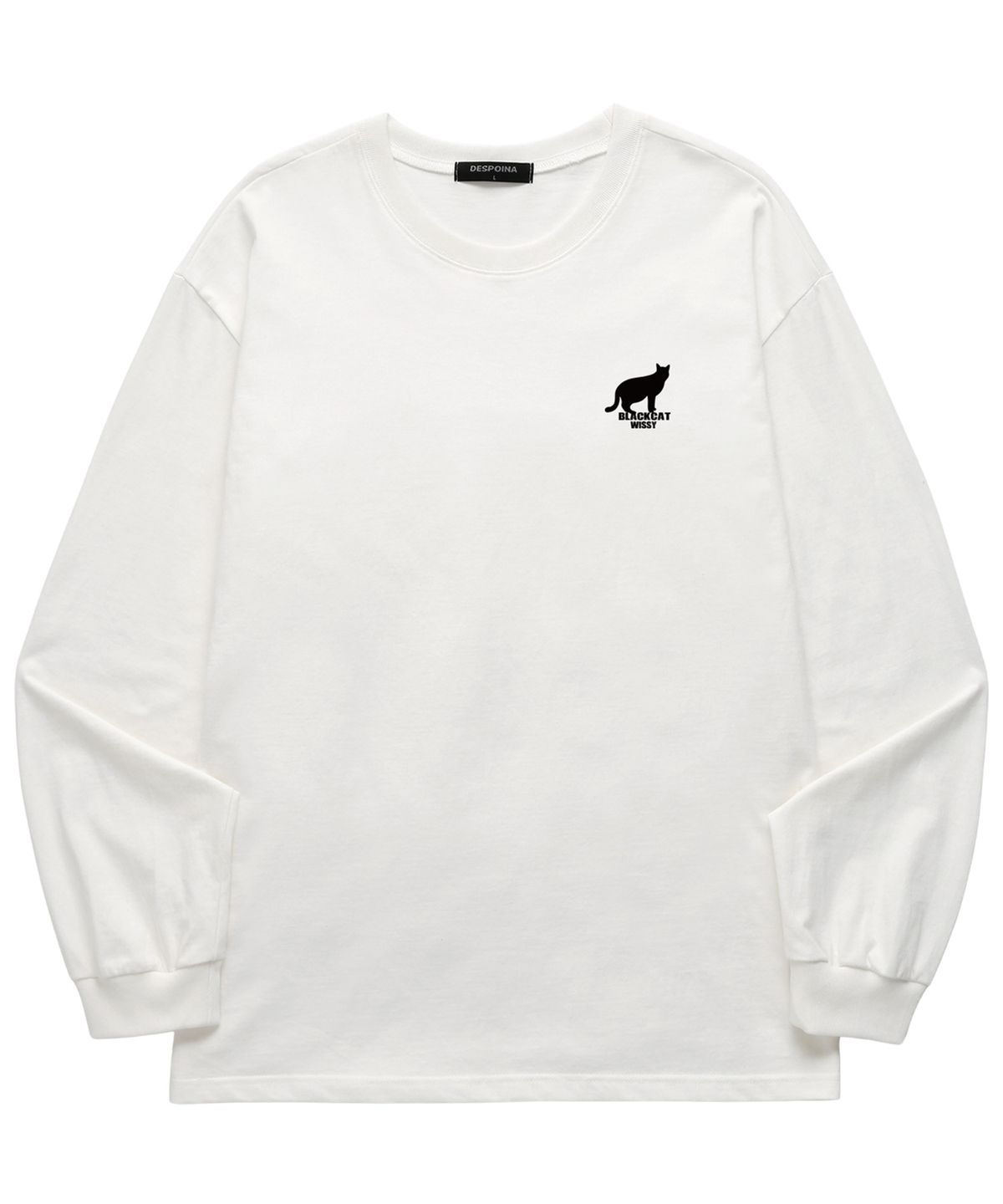 위씨(WISSY) BLACK CAT 긴팔 티셔츠 (WLS039) 화이트