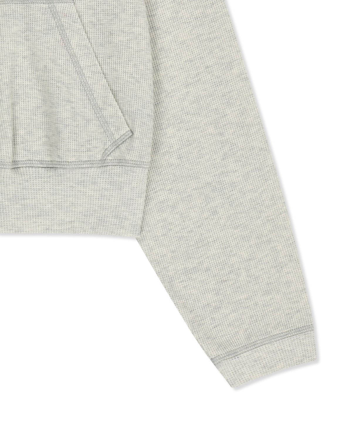 마뗑킴(MATIN KIM) SKETCH GRAFFITI WAFFLE HOODY ZIP UP IN LIGHT BEIGE