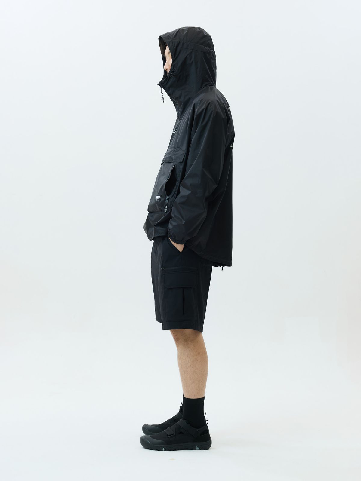제이미웨스트(JAMIE WEST) 택티컬 패커블 레인자켓 (블랙)