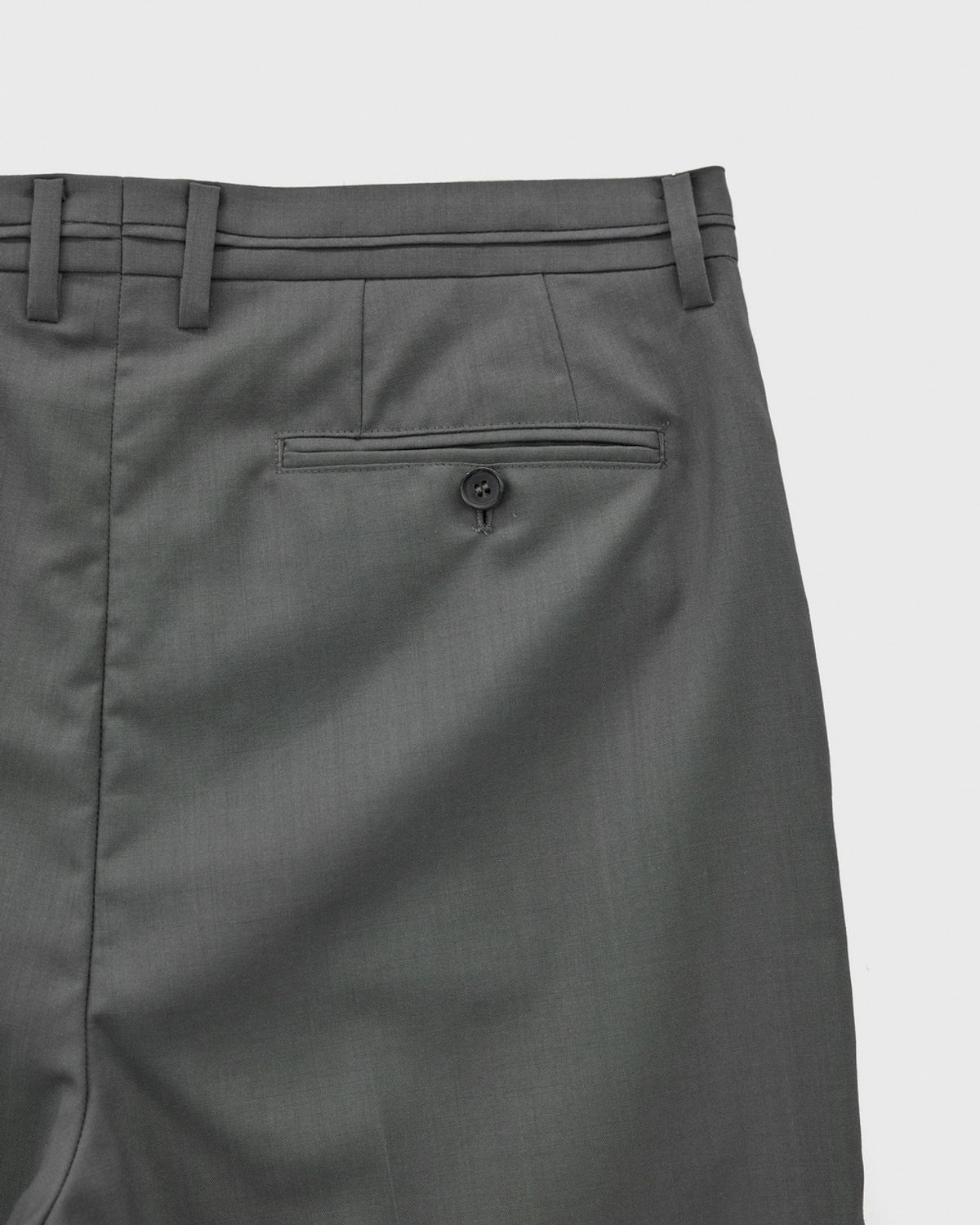 유스(YOUTH) Fine Wool Waist Line Pants - Khaki Grey