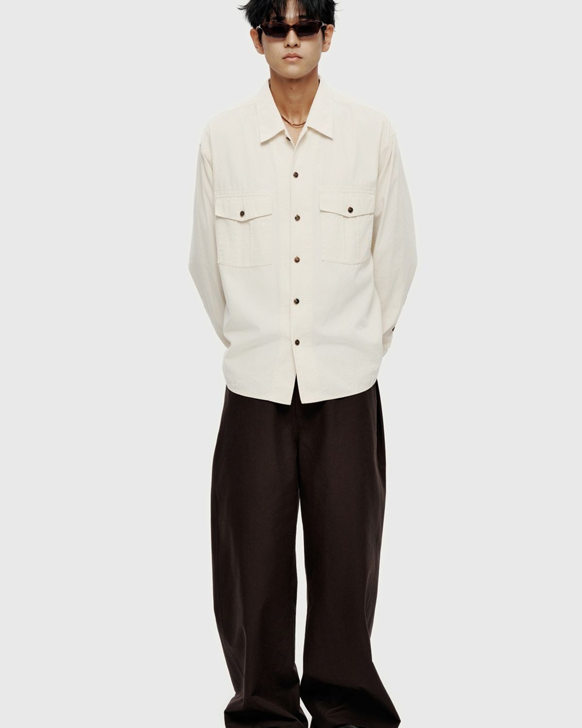 유스(YOUTH) Chambray Work Shirt - Ecru
