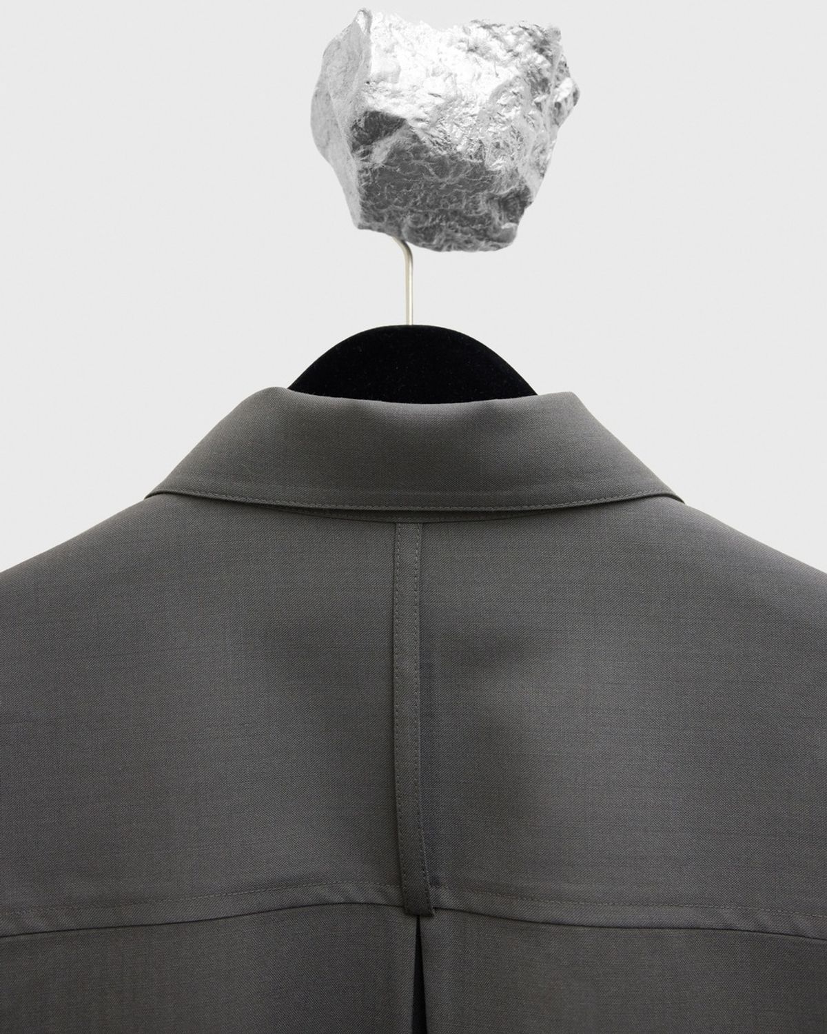 유스(YOUTH) Fine Wool Zipped Shirt - Khaki Grey