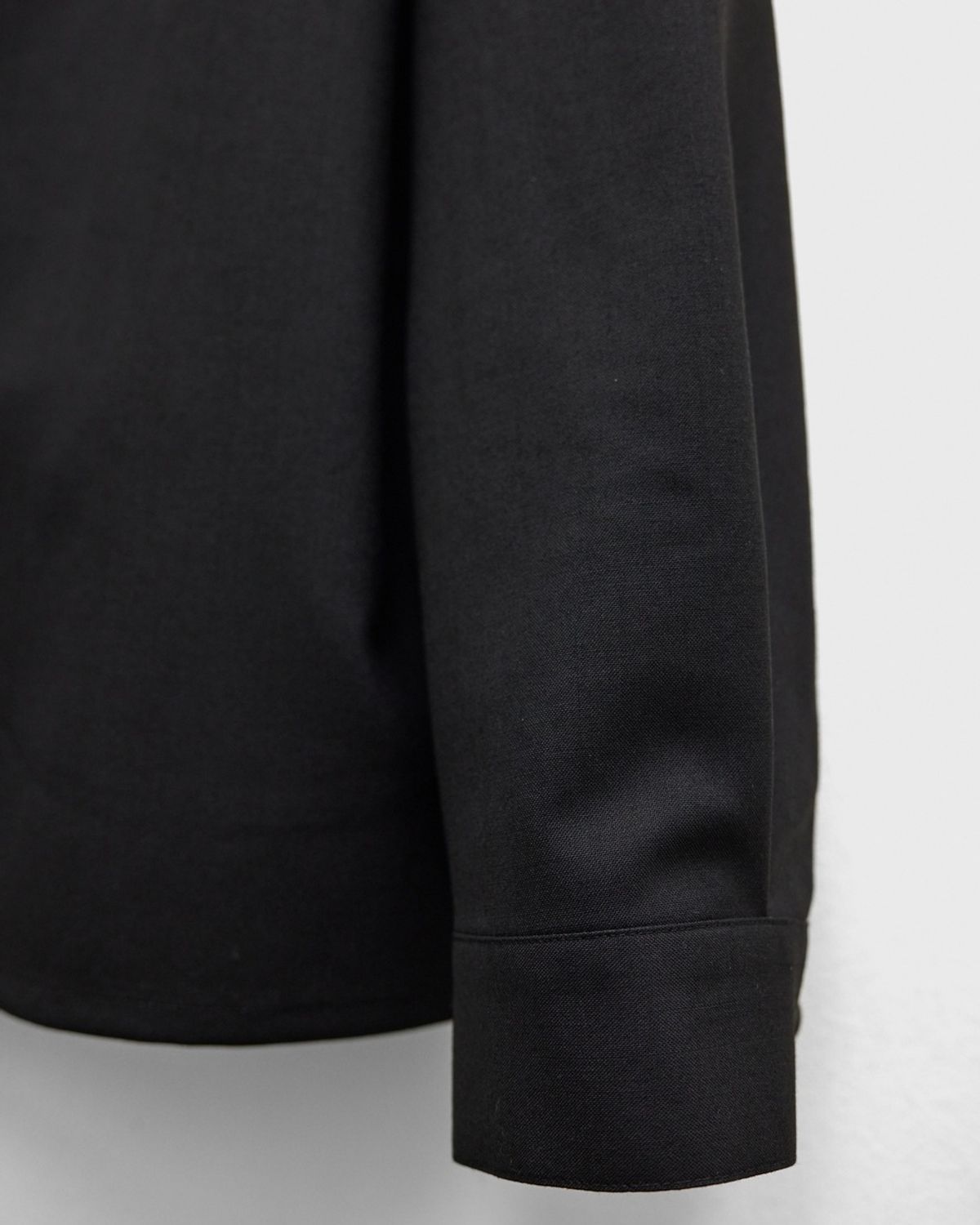 유스(YOUTH) Fine Wool Zipped Shirt - Black