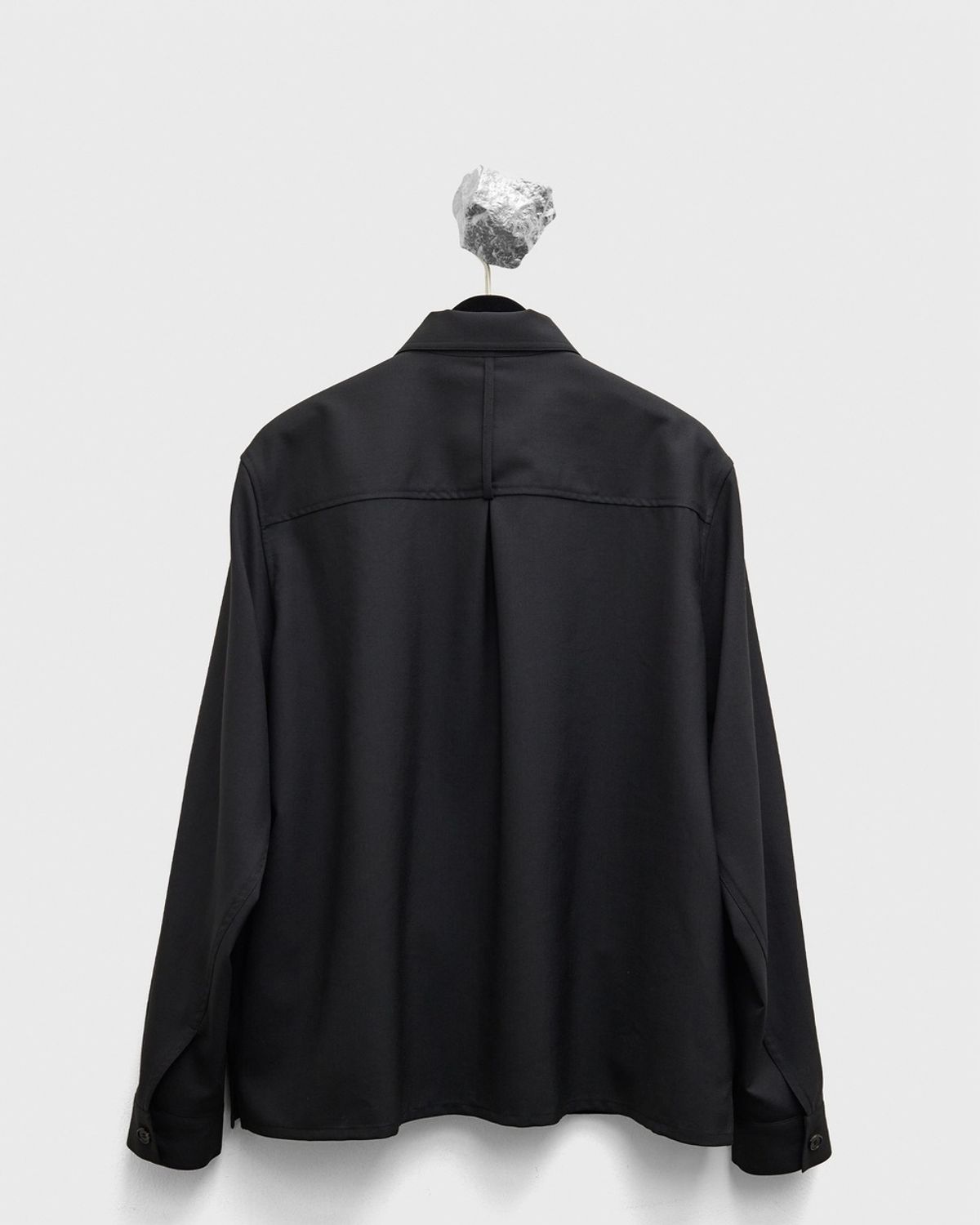 유스(YOUTH) Fine Wool Zipped Shirt - Black
