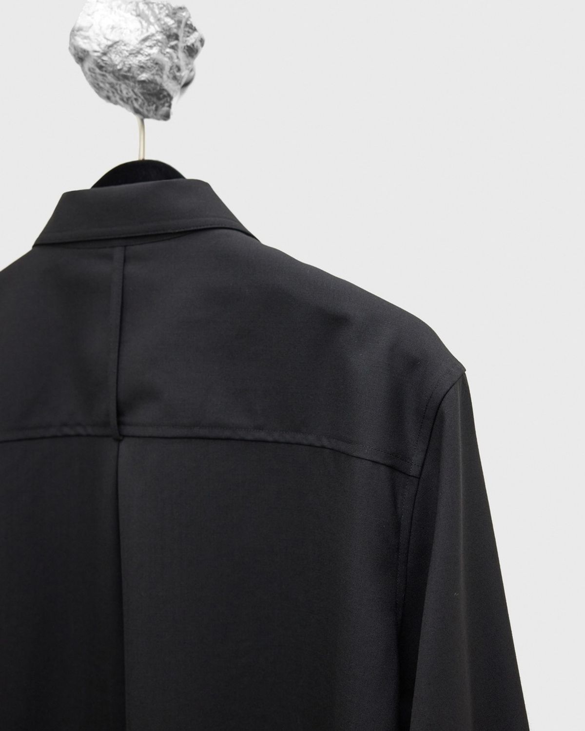 유스(YOUTH) Fine Wool Zipped Shirt - Black