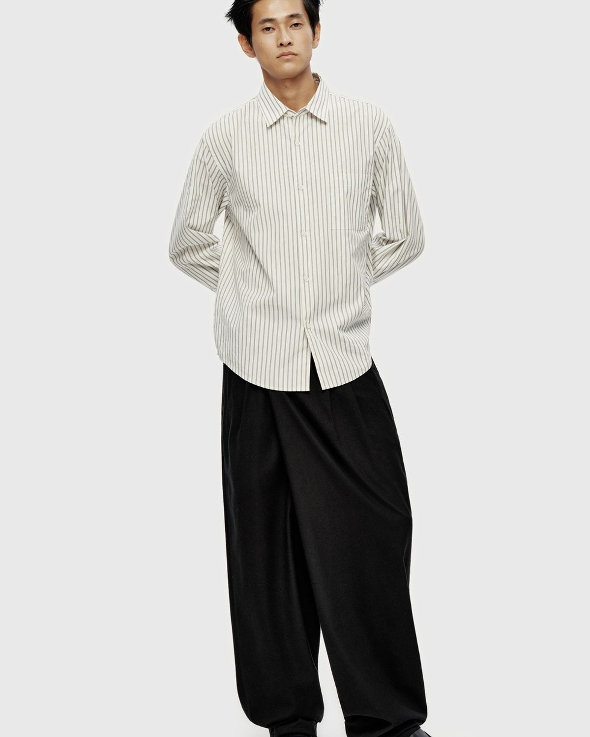 유스(YOUTH) Standard Shirt - Ivory Stripe