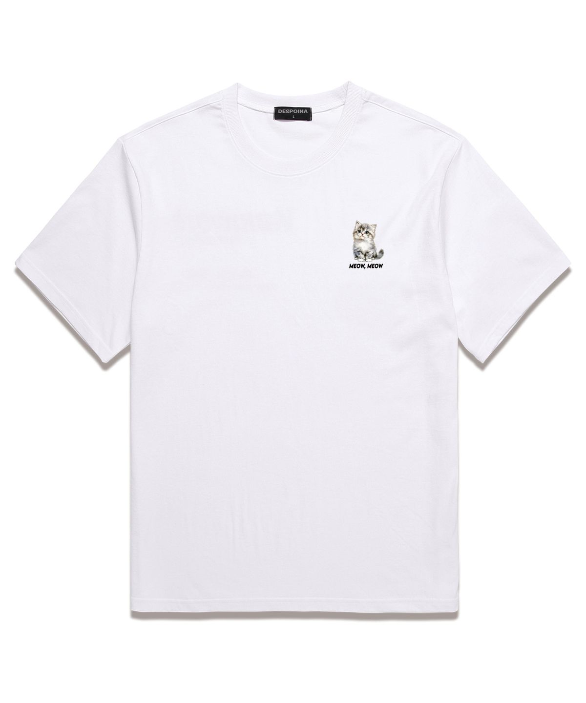 위씨(WISSY) MEOW MEOW 반팔 티셔츠 (WS040) 화이트