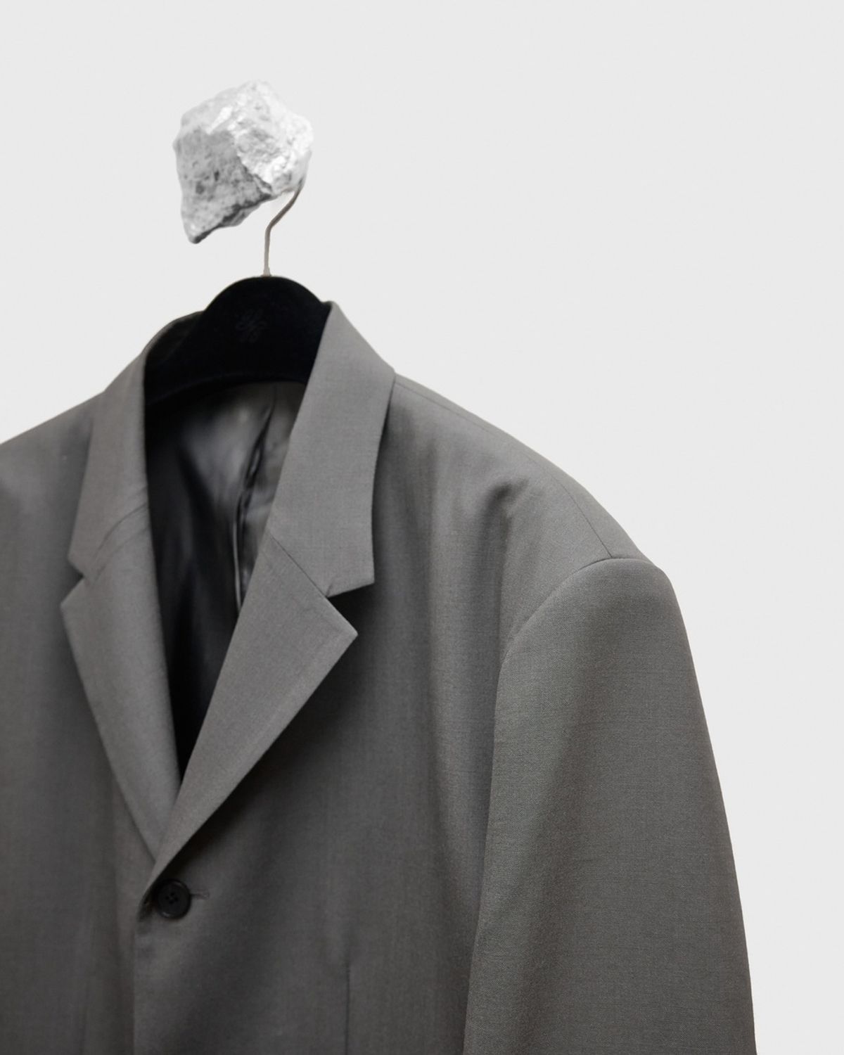 유스(YOUTH) Fine Wool Single Jacket - Khaki Grey