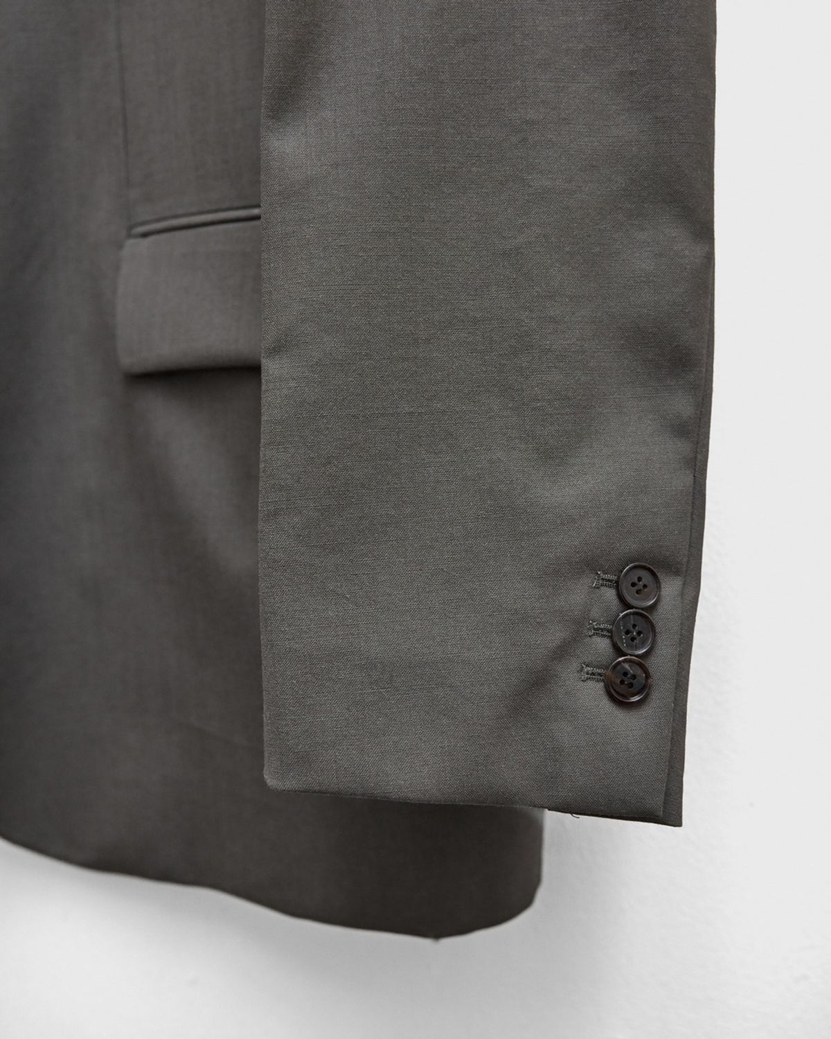 유스(YOUTH) Fine Wool Single Jacket - Khaki Grey