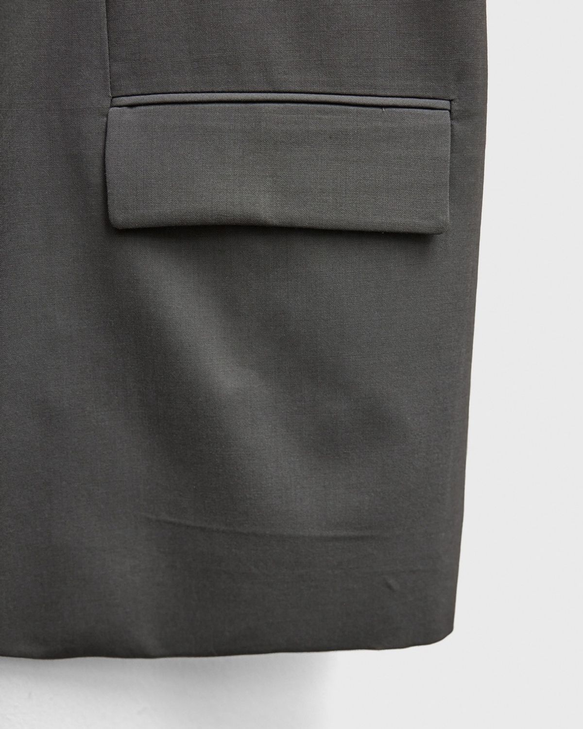 유스(YOUTH) Fine Wool Single Jacket - Khaki Grey